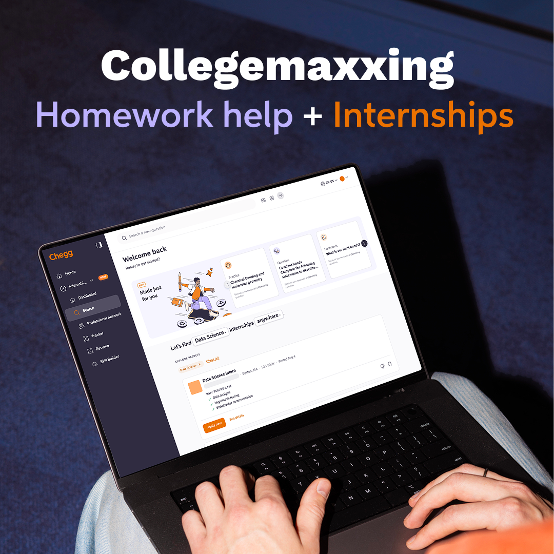 Chegg Facebook ad: Chegg does it for you
