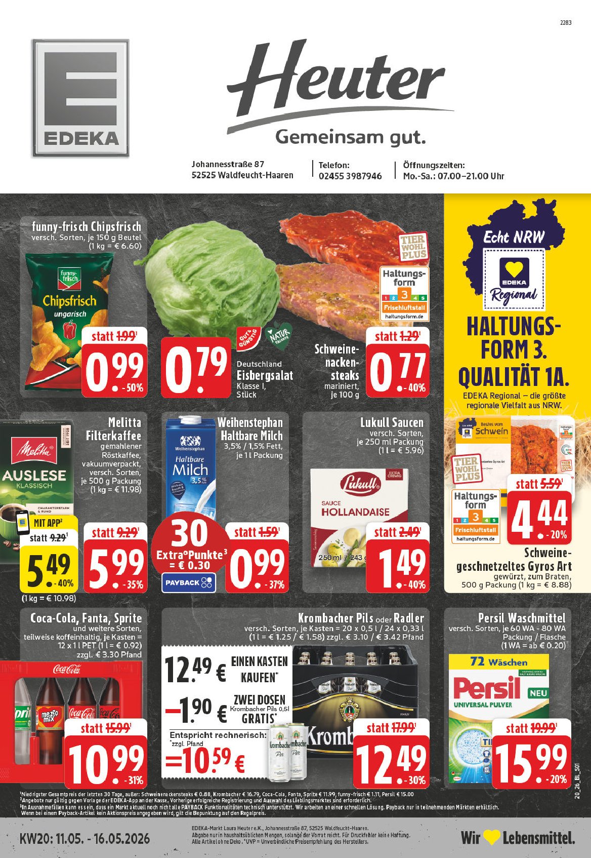 Edeka Heuter Facebook ad: Unsere Angebote der Woche vom 11.05.