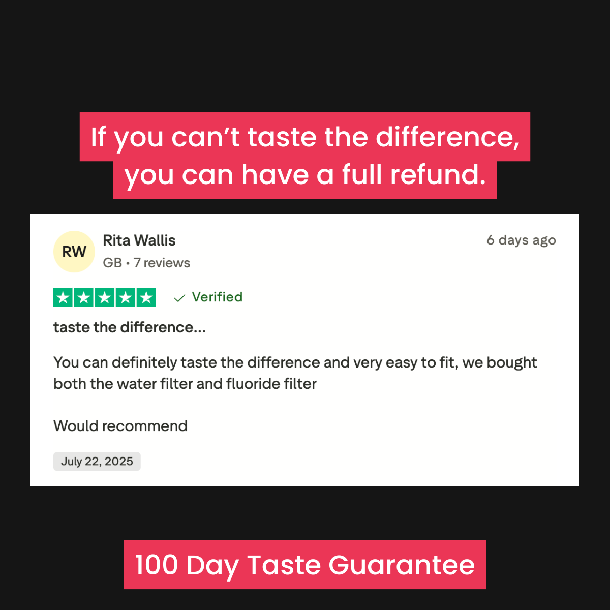 Water2 Facebook ad