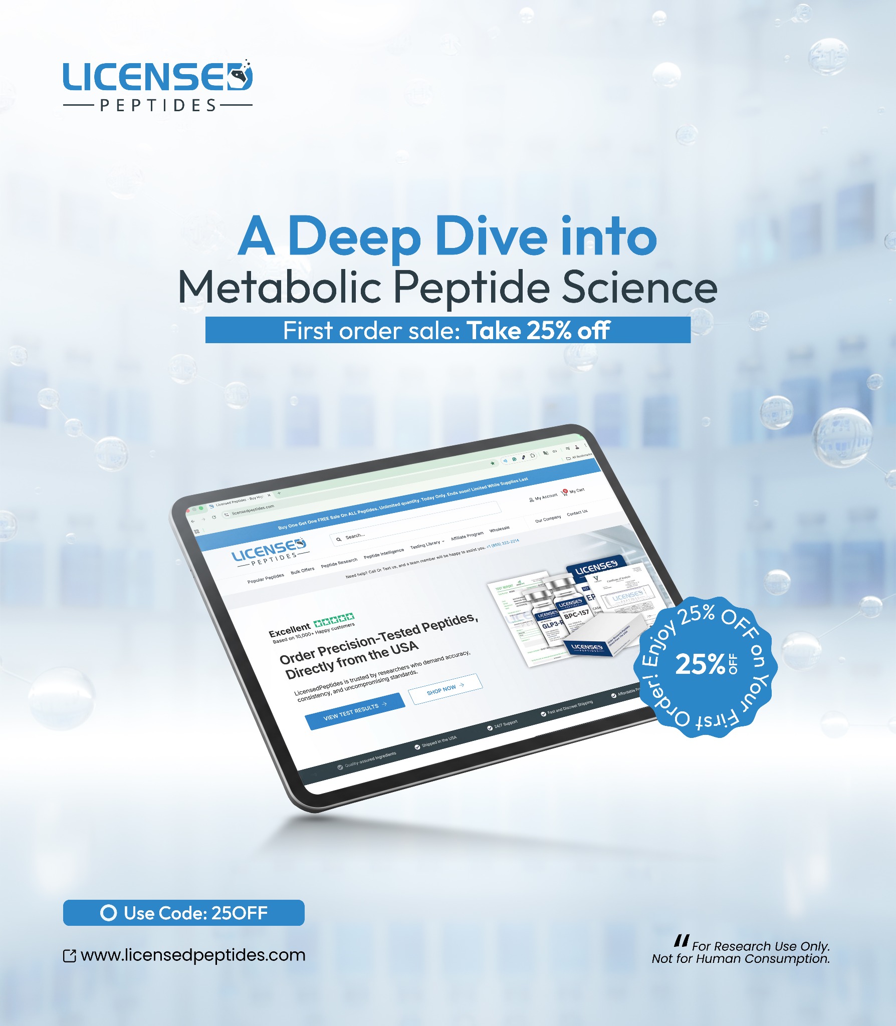 Licensed Peptides Facebook ad