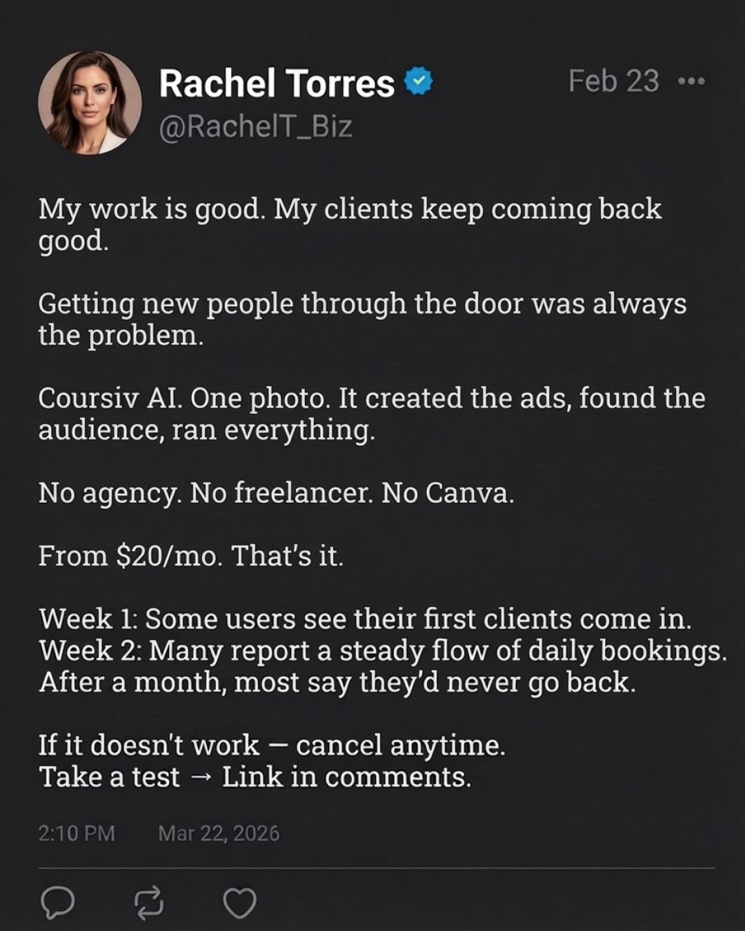 Practical AI Facebook ad