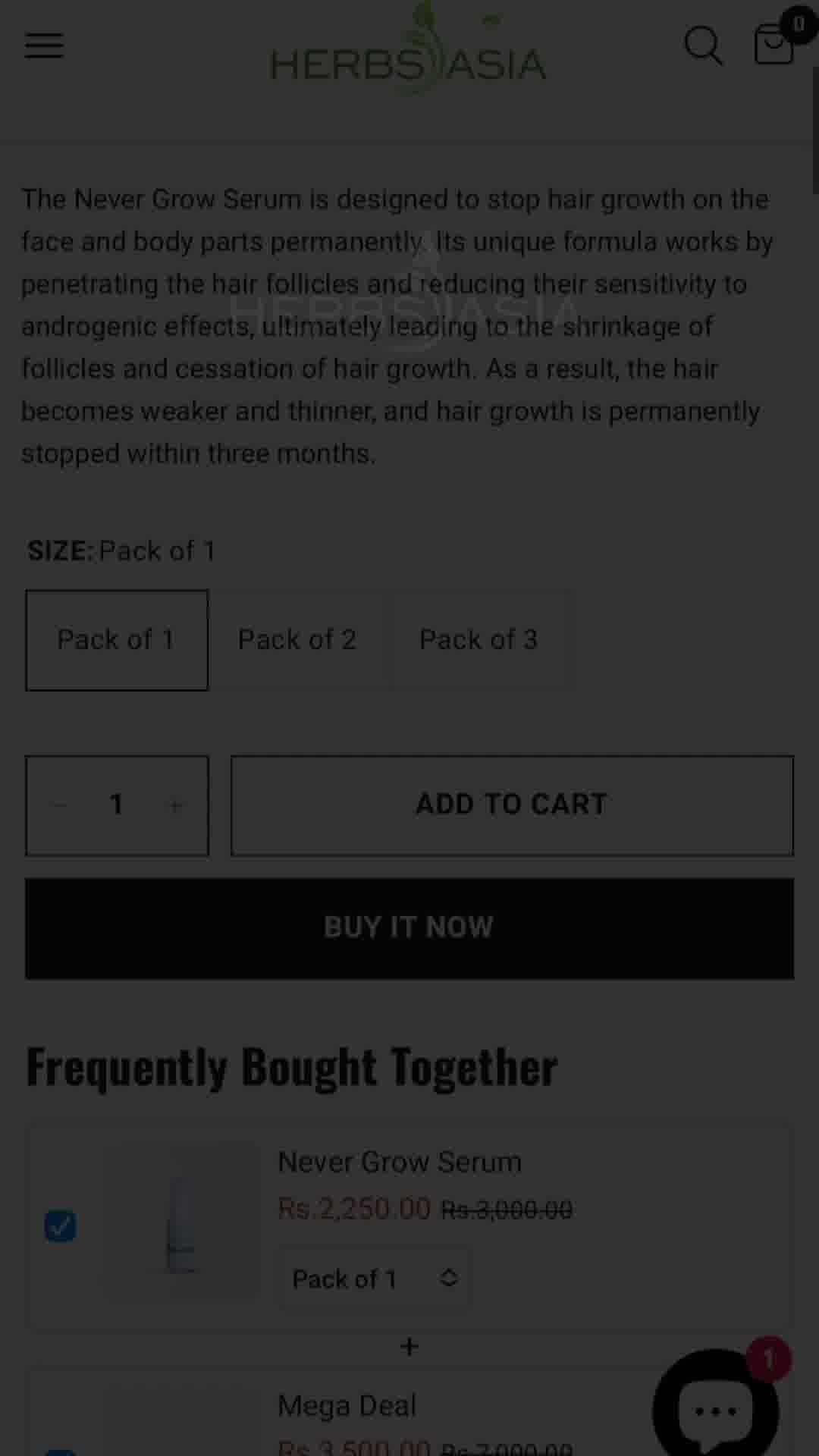 Herbsasia Facebook ad: Noticeable Results in 1st week
