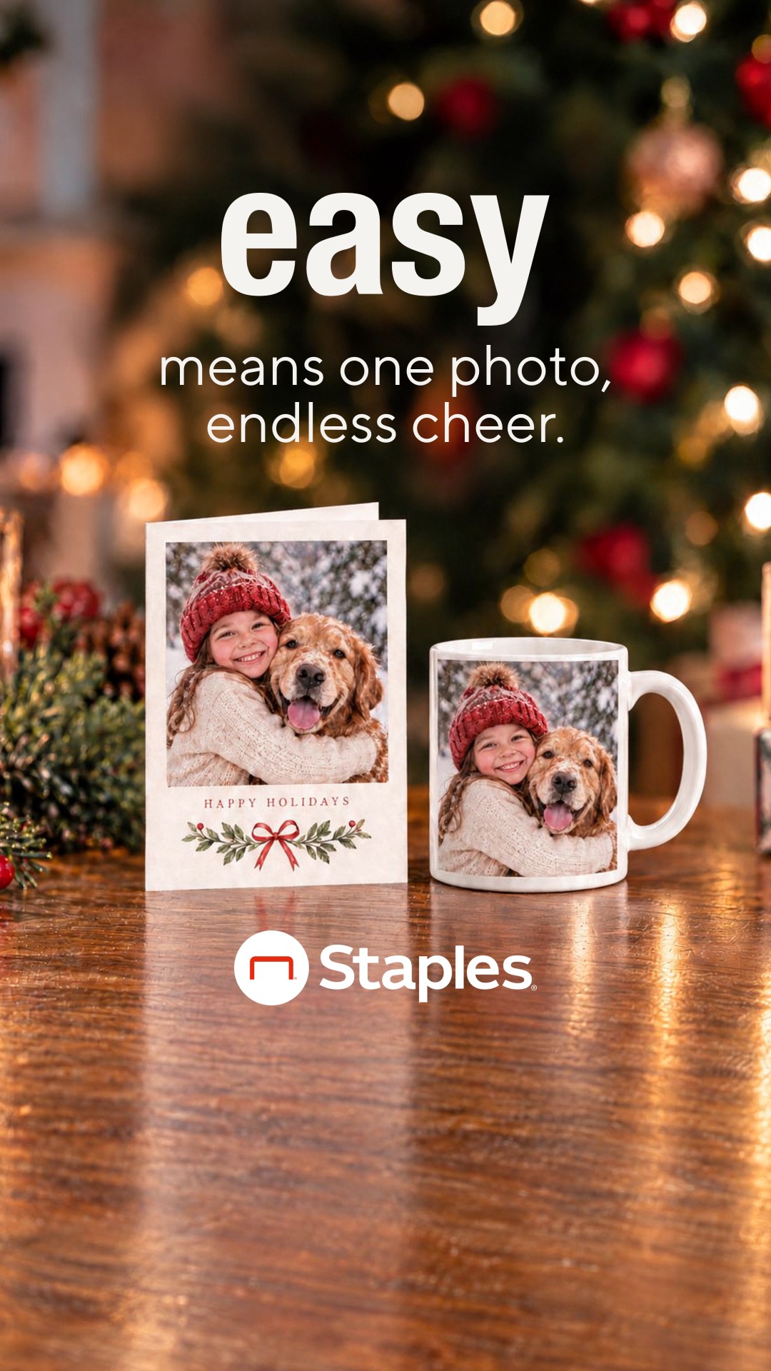 Staples Facebook ad: Print the season.