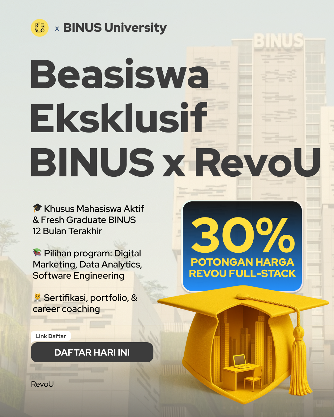 RevoU Facebook ad