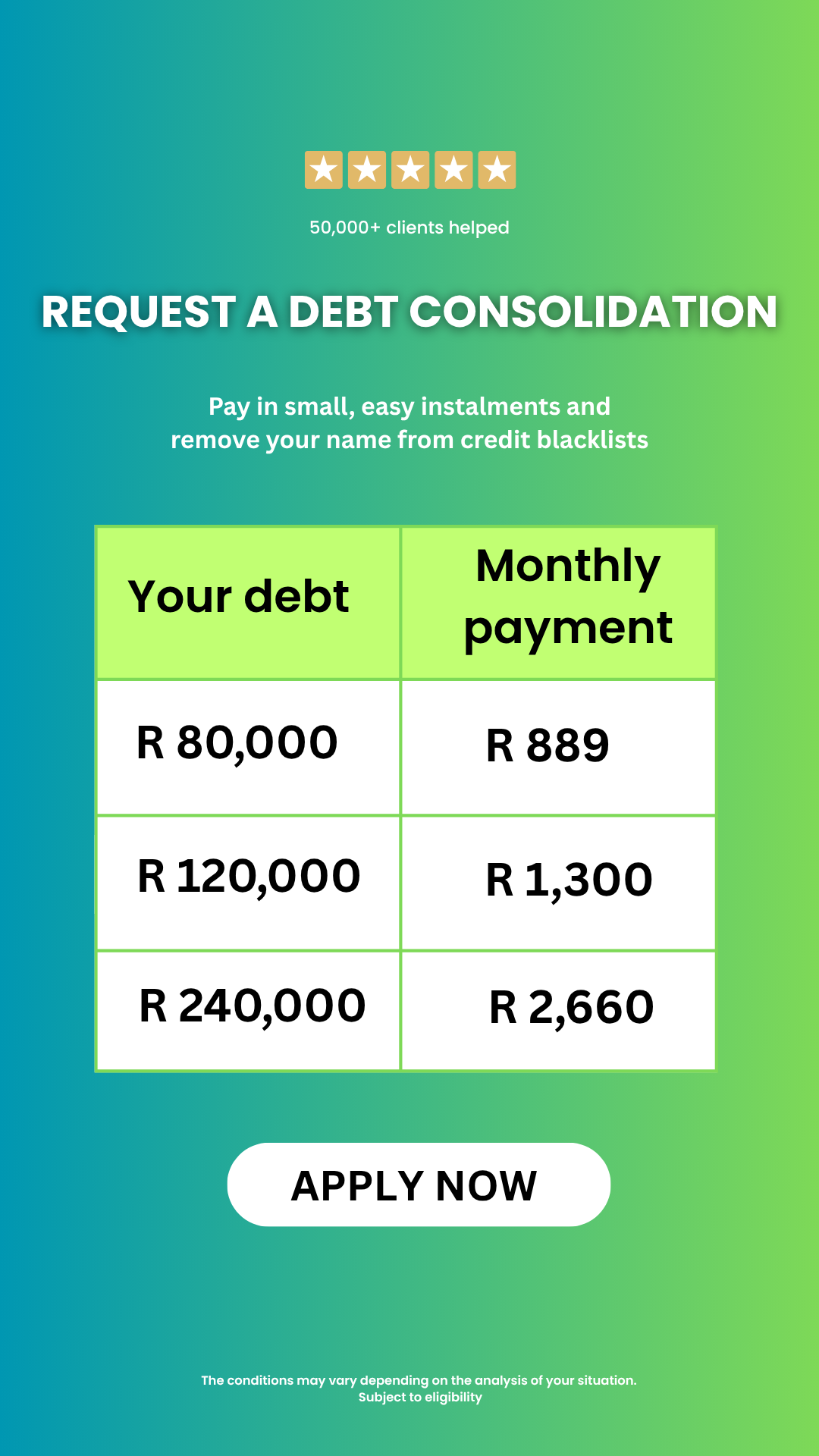 Fixmydebt Facebook ad