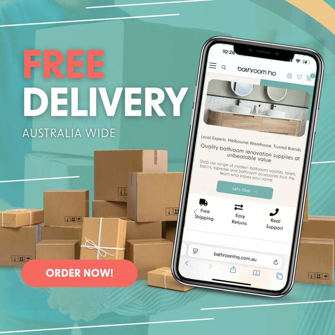 BathroomHq Facebook ad: Free Delivery Australia-Wide