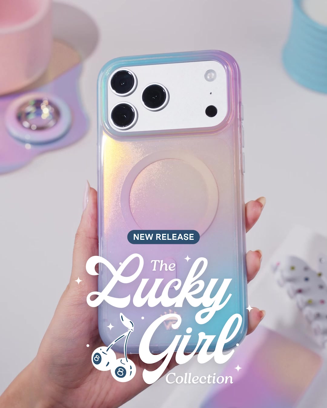 Velvet Caviar Facebook ad: NEW Lucky Girl Cases