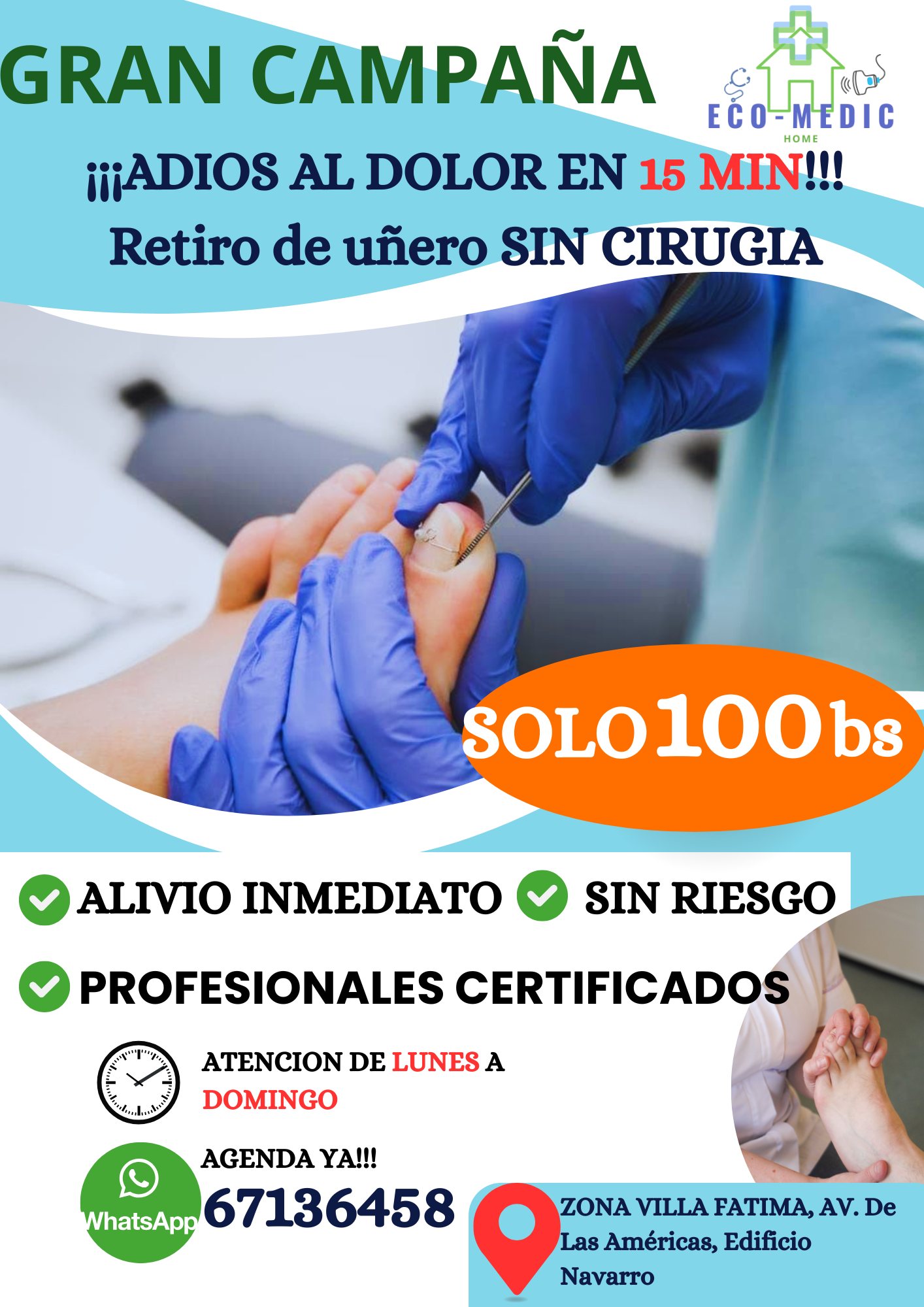 ECO MEDIC HOME Facebook ad: GRAN CAMPAÑA MÉDICA, ECO-MEDIC HOME