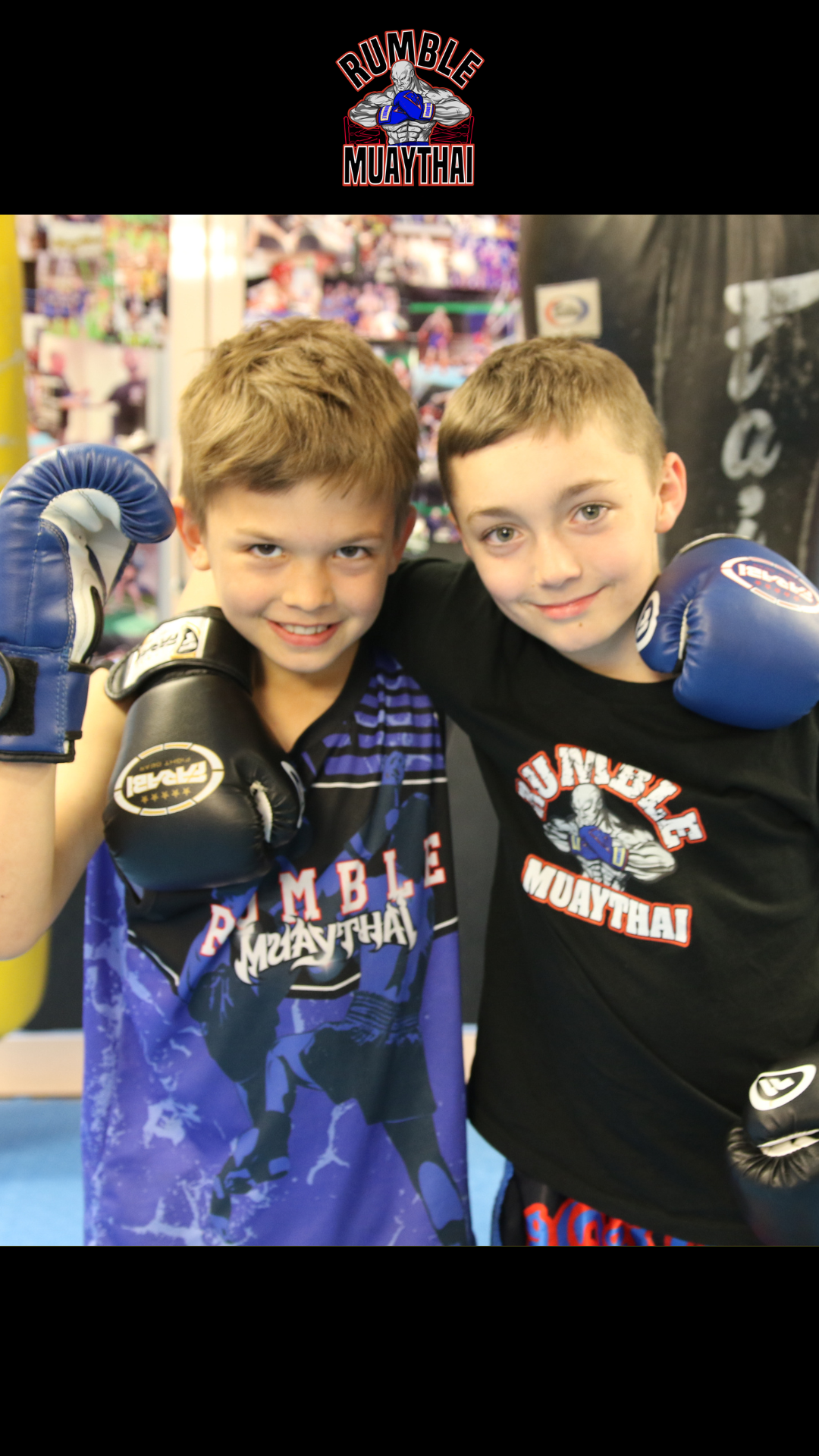 Rumble Muay Thai Facebook ad: Free Kids Martial Arts Class!
