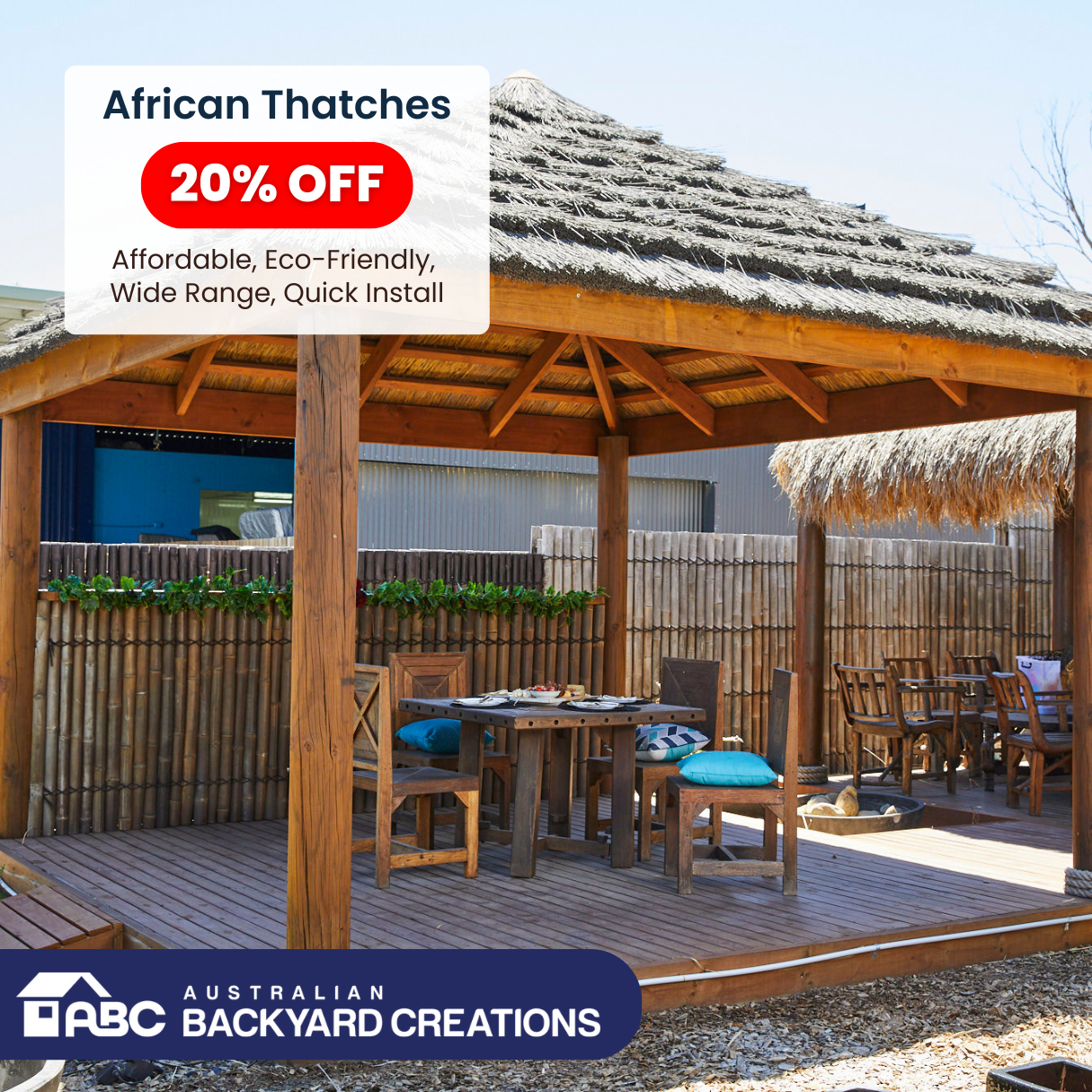 Australian Backyard Creations Facebook ad: 30 years experience in Australia's backyards