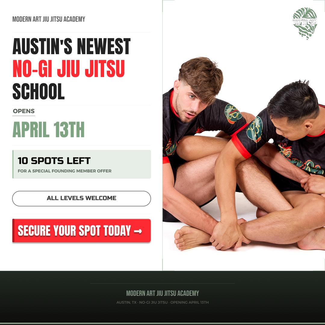 Modern Art Jiu Jitsu Facebook ad: Secure Your Spot Today