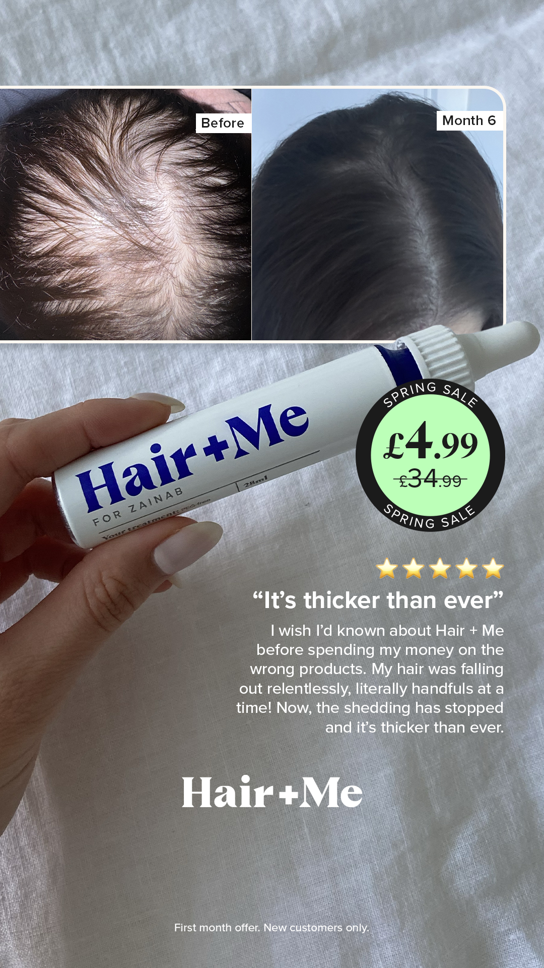 Hair + Me Facebook ad