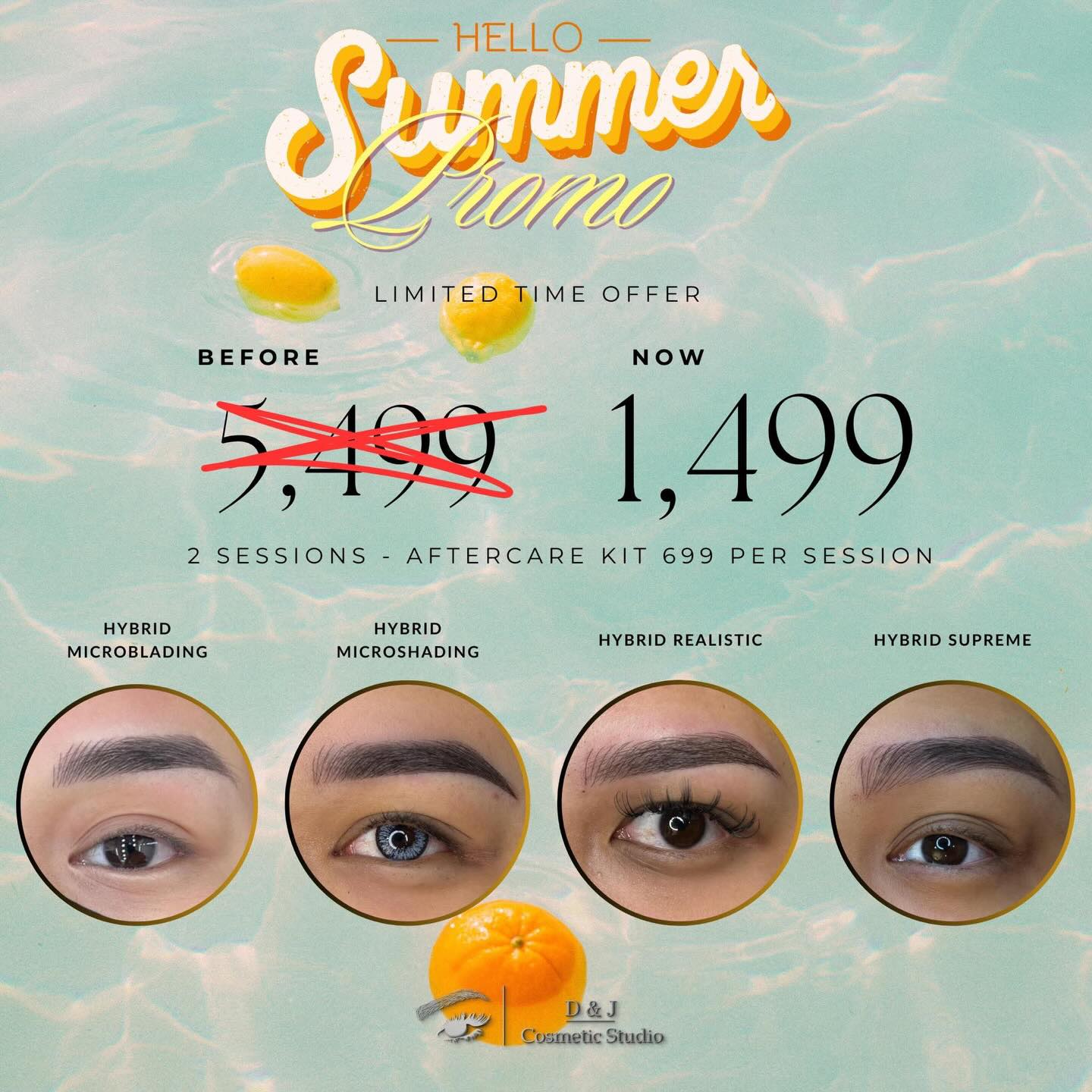 D & J Cosmetic Studio España Branch x Prestine Nailash Facebook ad: SUN'S OUT, GLOW UP!