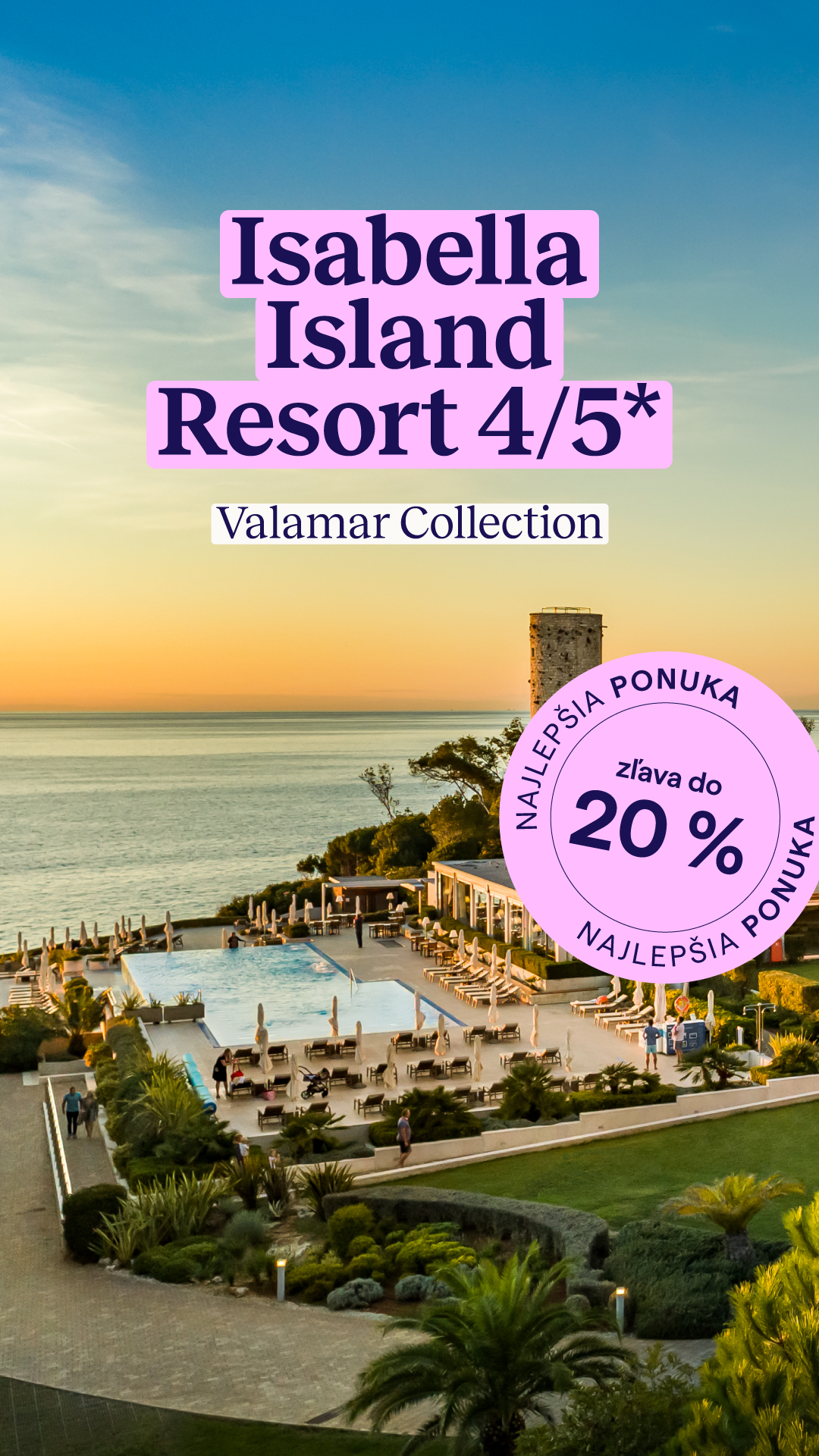 Isabella Island Resort Valamar Collection Facebook ad from May 19, 2026