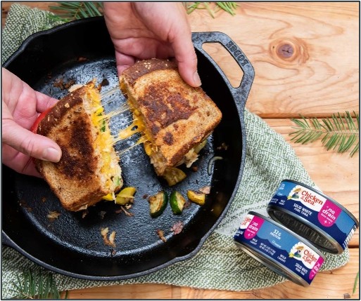 Chicken of the Sea Facebook ad: Try this filling tuna melt that is loaded…