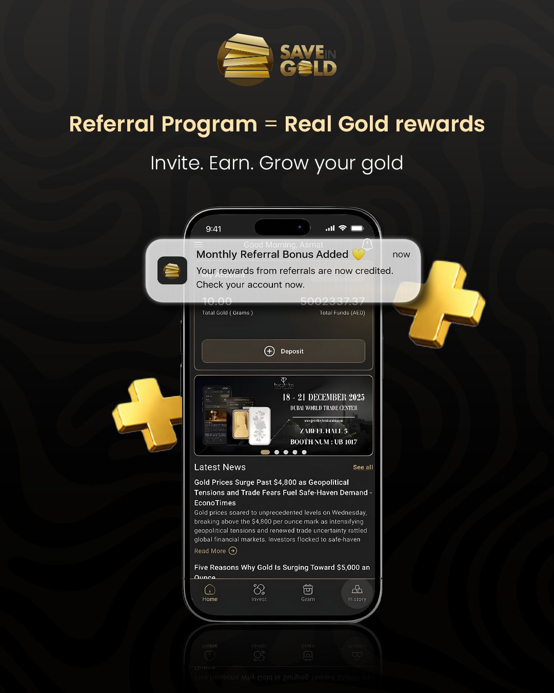 Save In Gold Facebook ad: Your network can do more than connect you.
