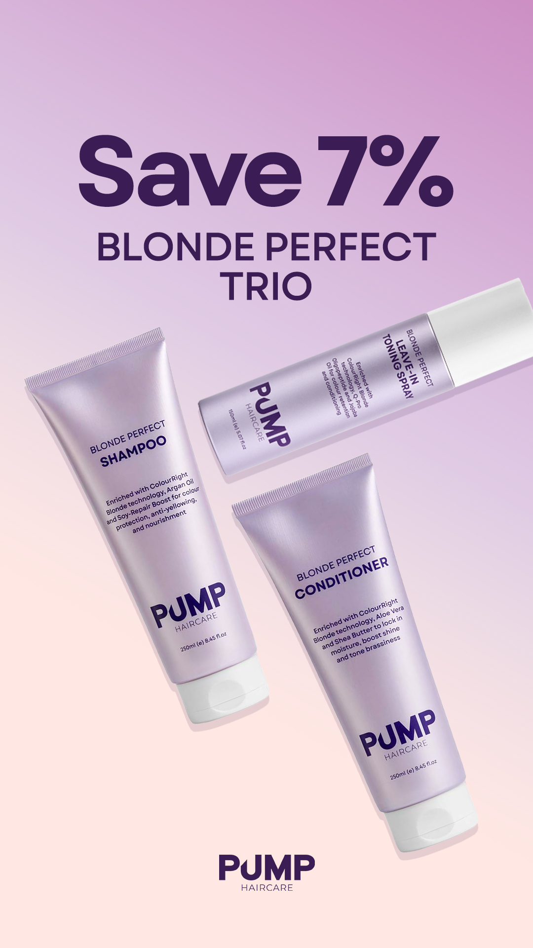 Pump Haircare Facebook ad: The Perfect Growth Routine Awaits