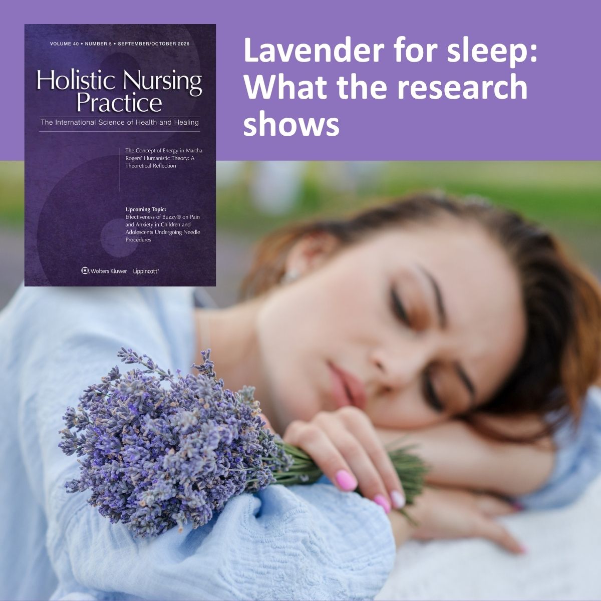 Lippincott NursingCenter Facebook ad: Does lavender oil improve sleep in adults?