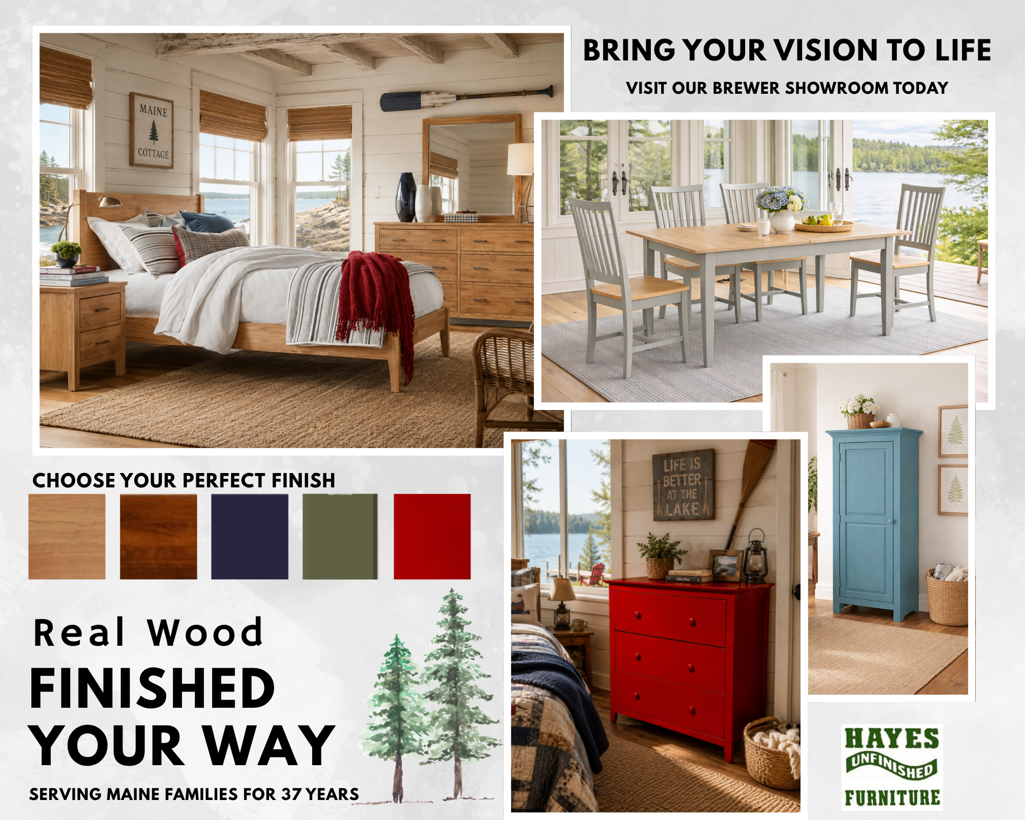 Hayes Unfinished Furniture Facebook ad: Bring Your Vision to Life