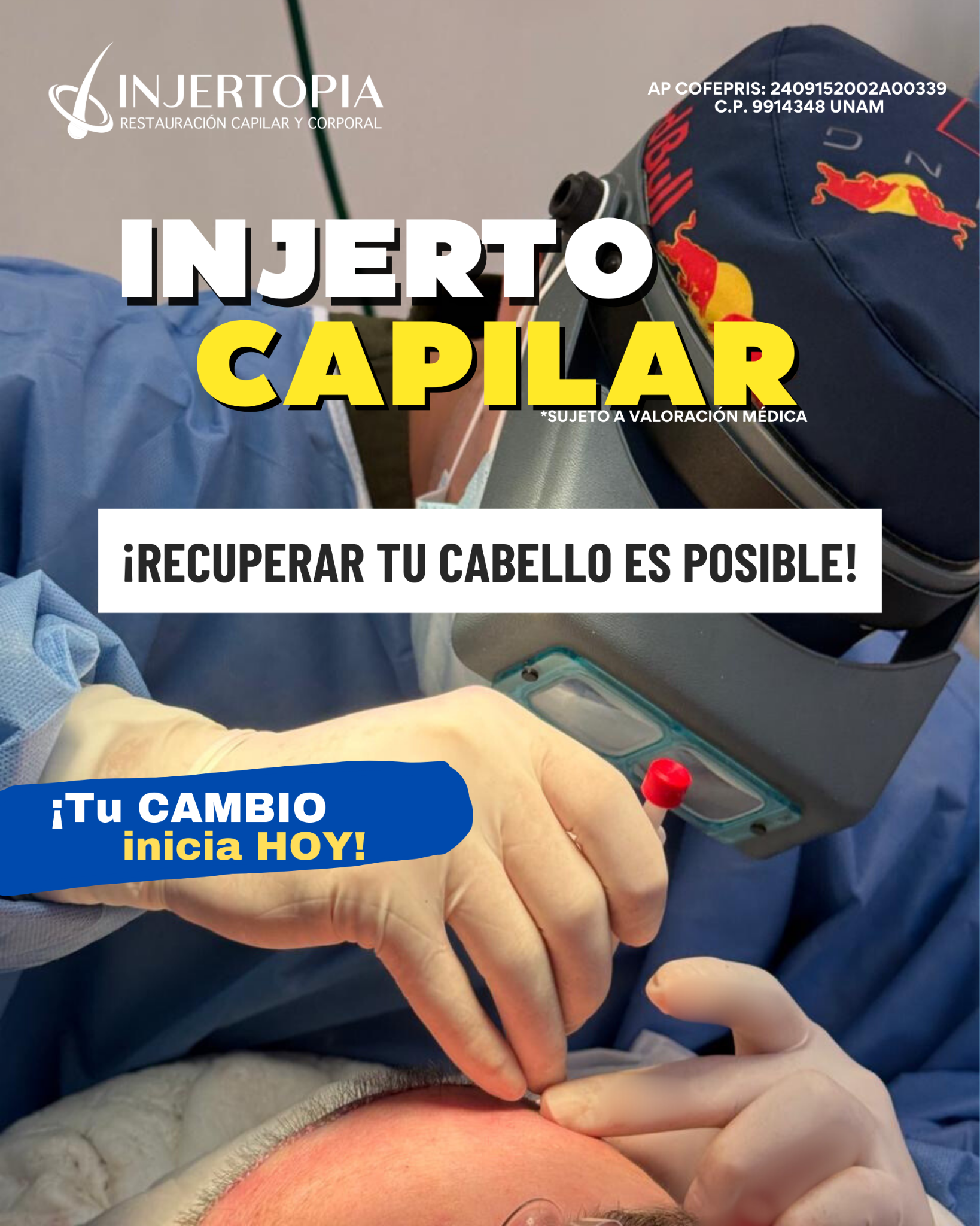 Injertopia - Restauración capilar y corporal Facebook ad