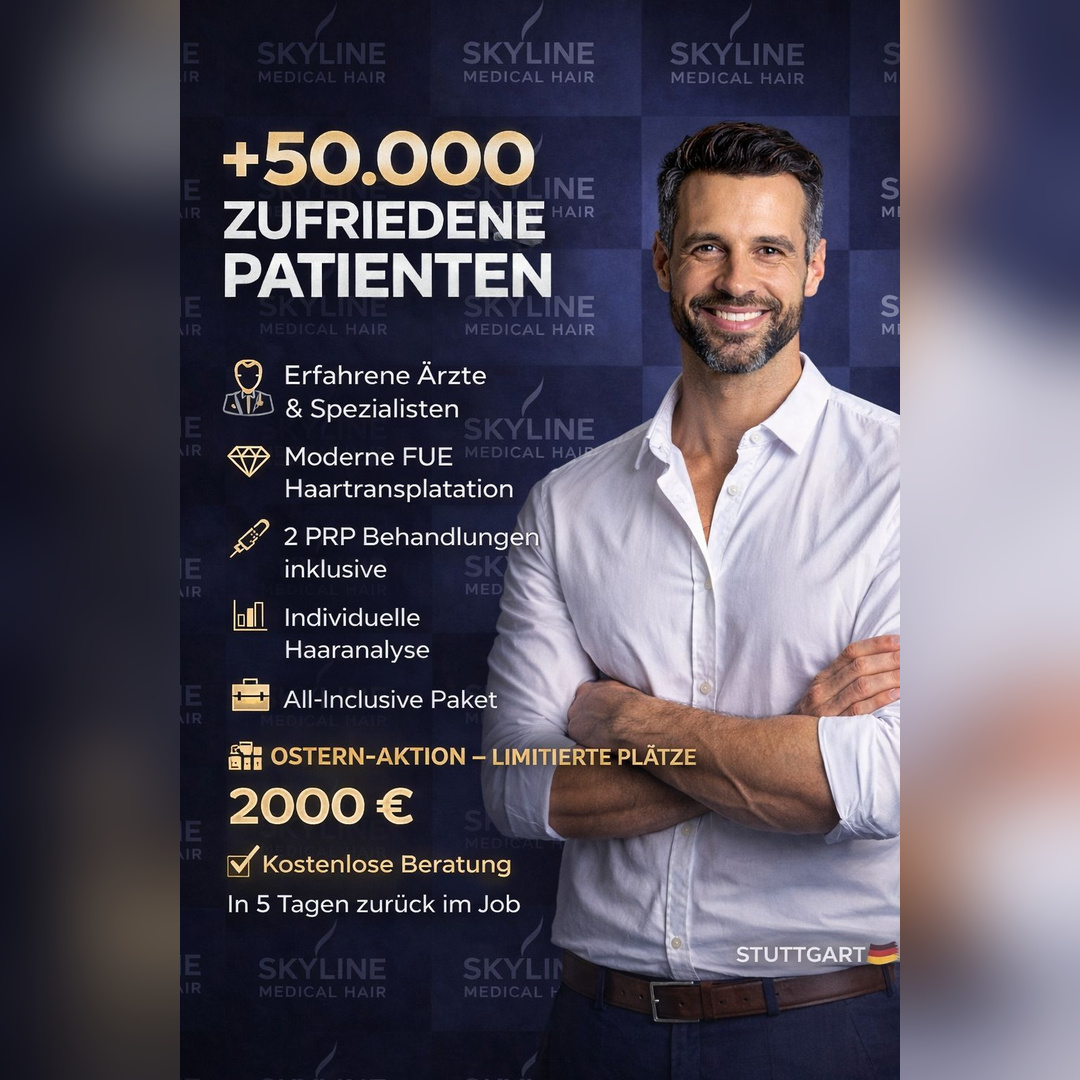 Skyline Medical Hair Facebook ad: Jetzt Termin sichern