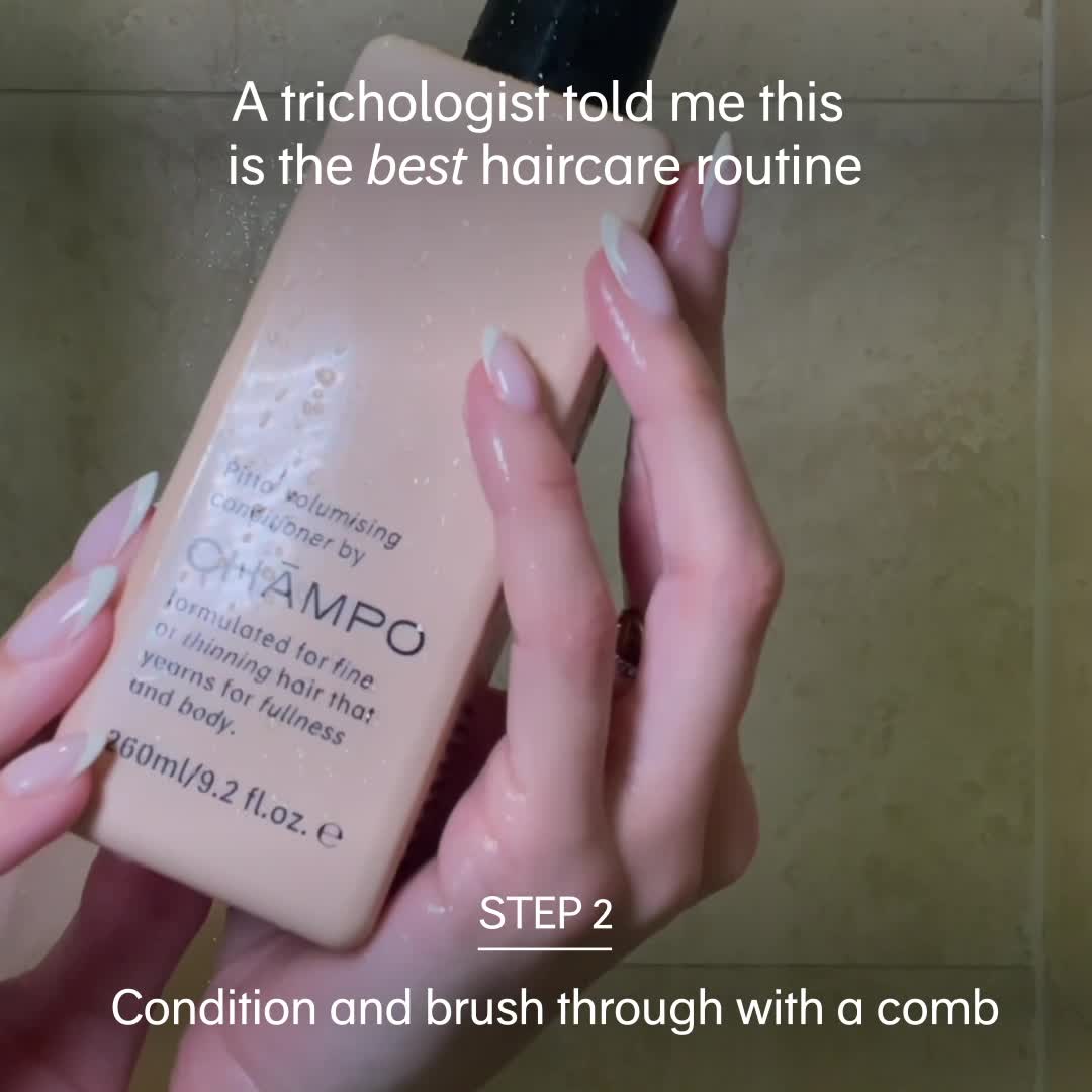 Chāmpo Haircare Facebook ad: The best routine for fine and thinning hair