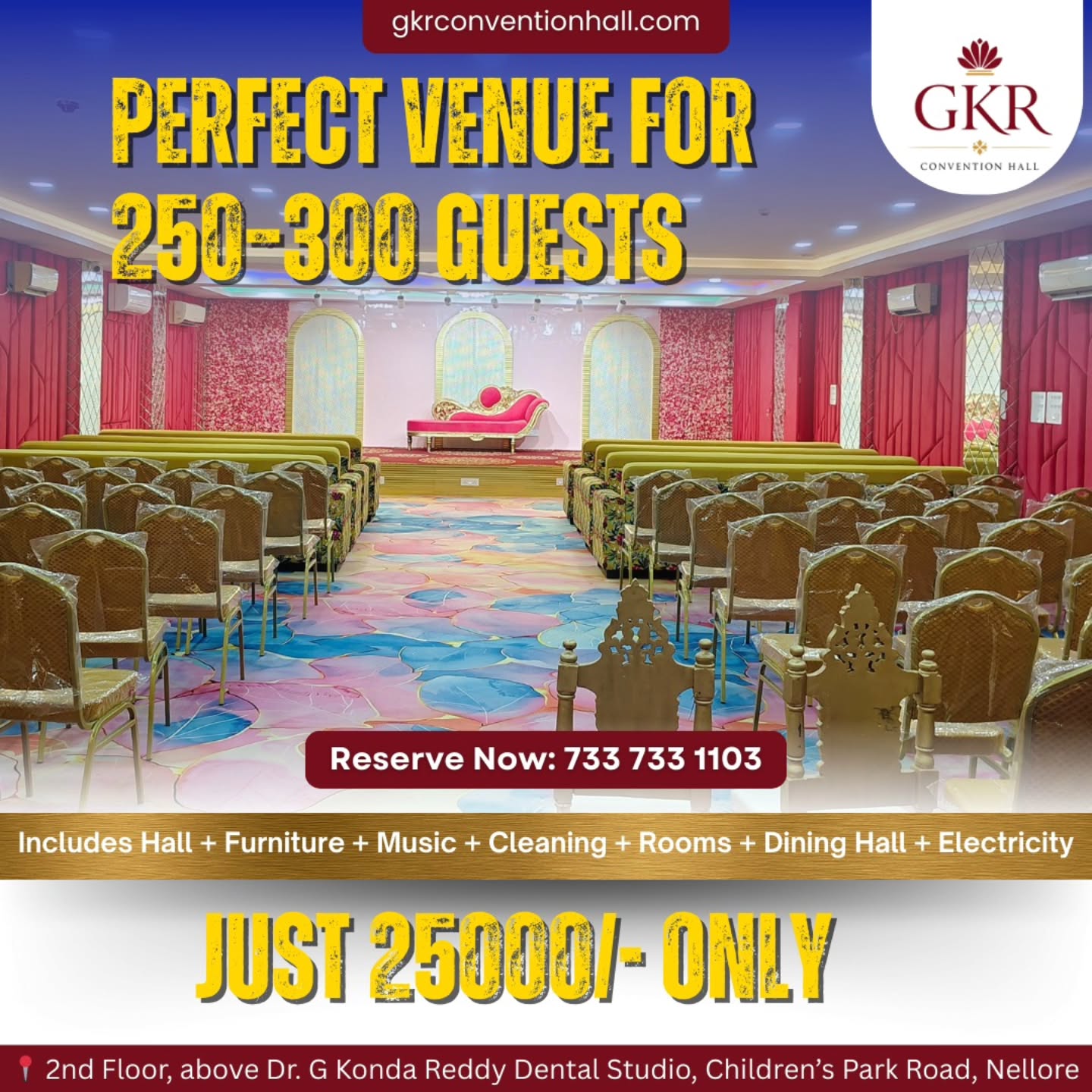 GKR Convention Hall Facebook ad: Searching for the perfect place in Nellore to…