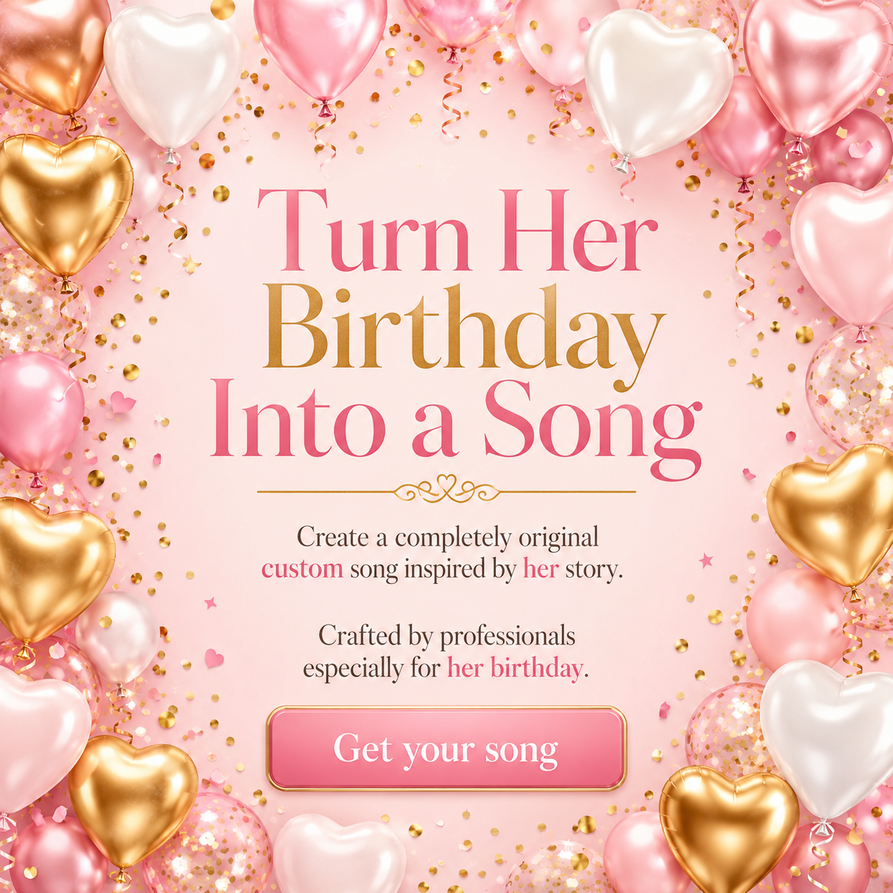 Custom Song Gift Facebook ad
