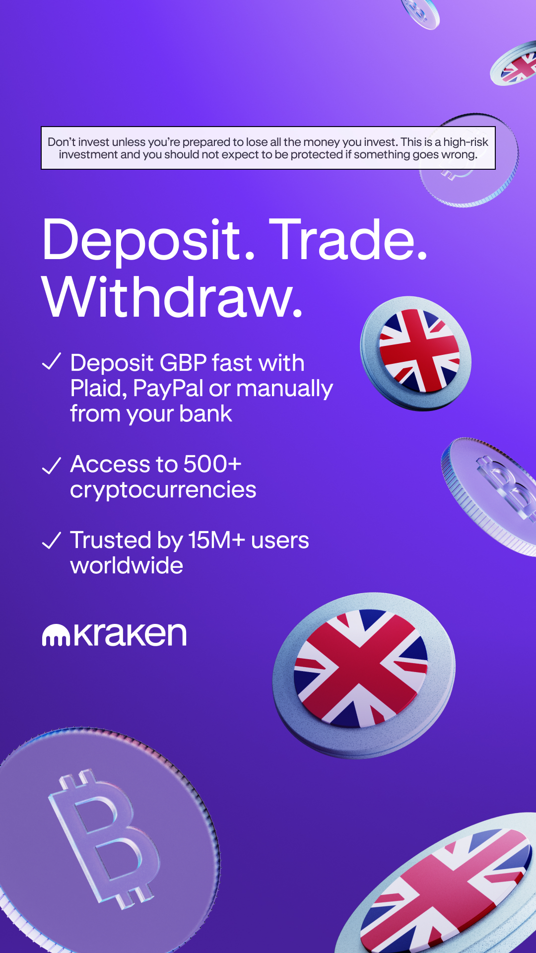 Kraken UK Facebook ad