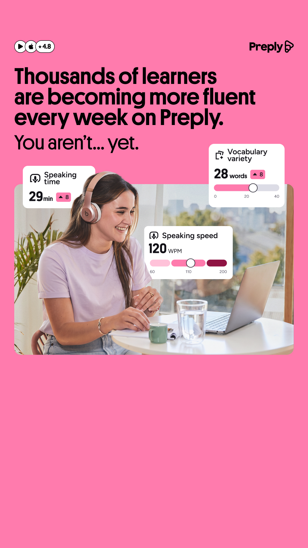 Preply Facebook ad