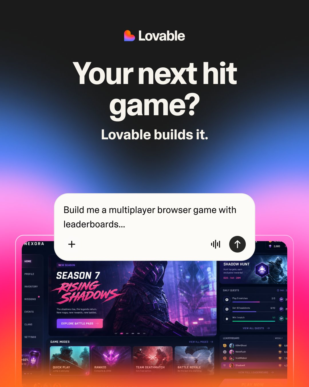 Lovable.dev Facebook ad