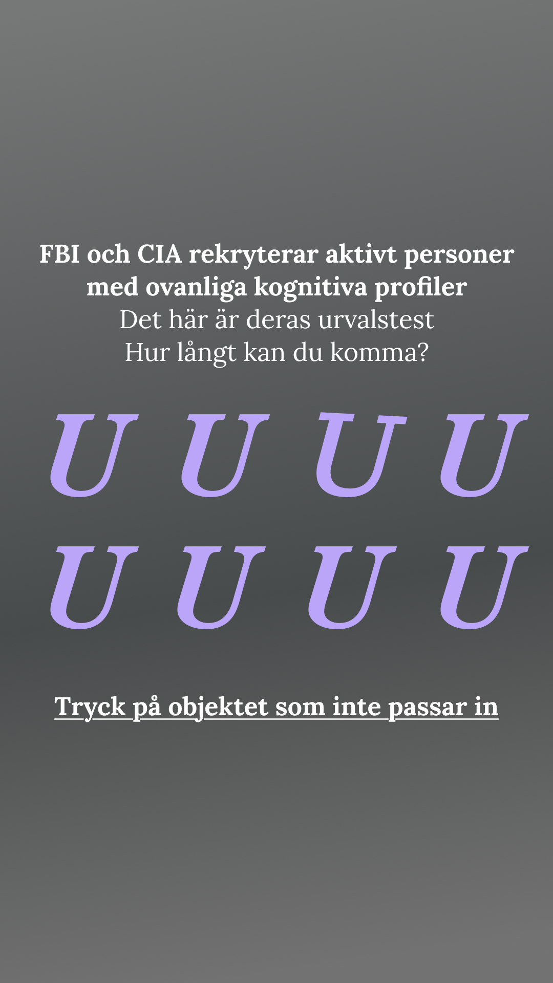 Free International IQ Test Facebook ad