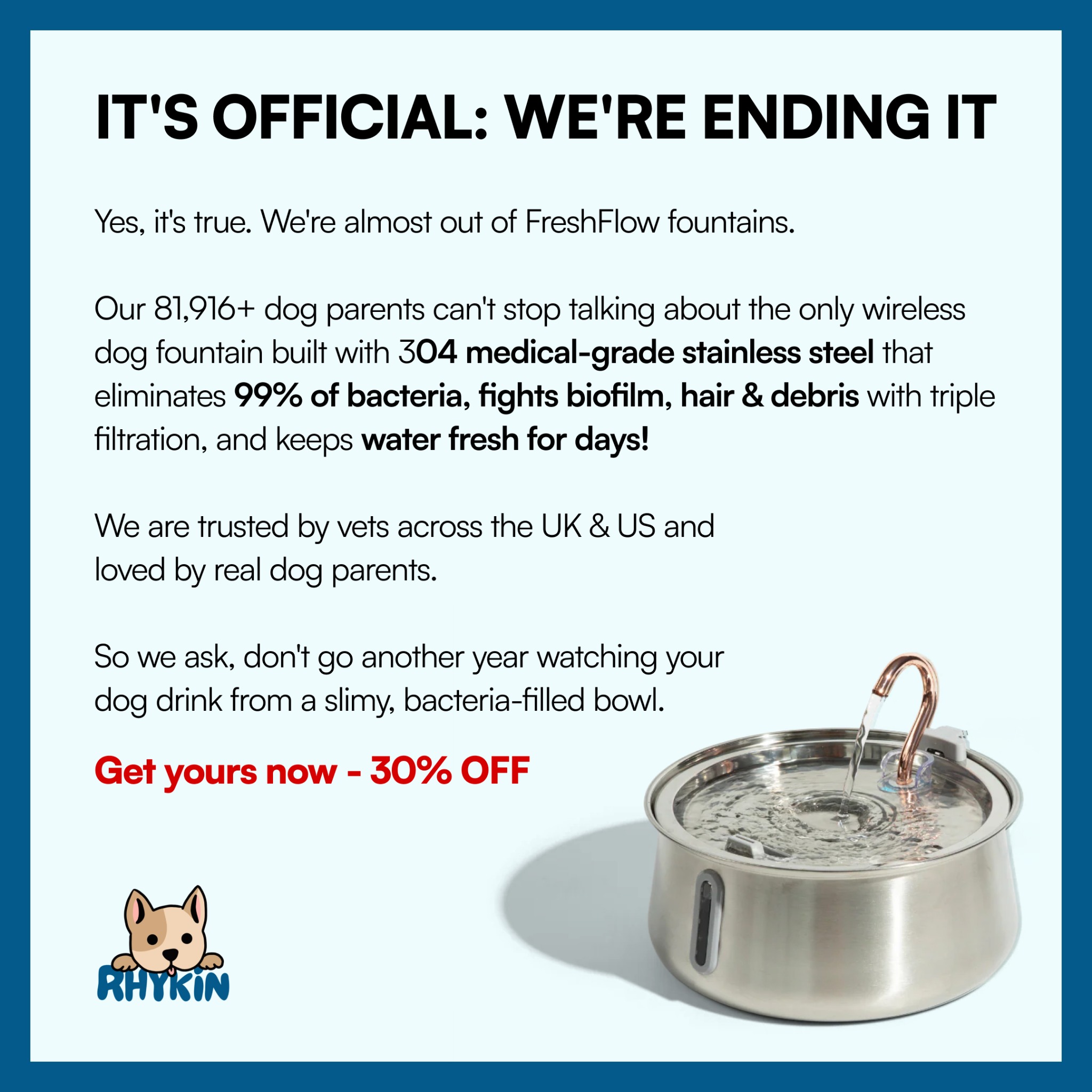 Rhykin Pet Co Facebook ad
