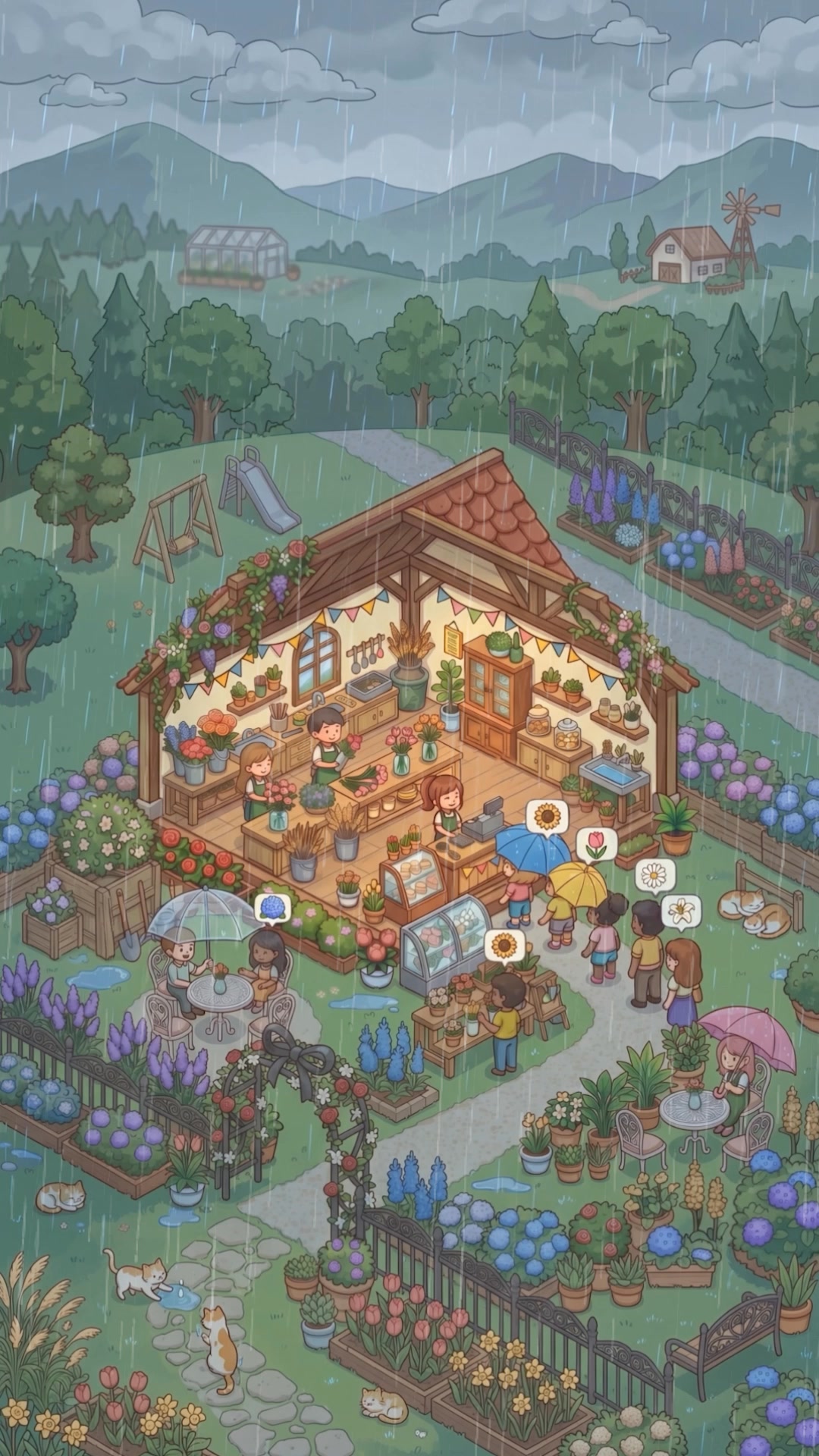 The Cozy Florist Facebook ad: The world's most popular simulation management mobile game