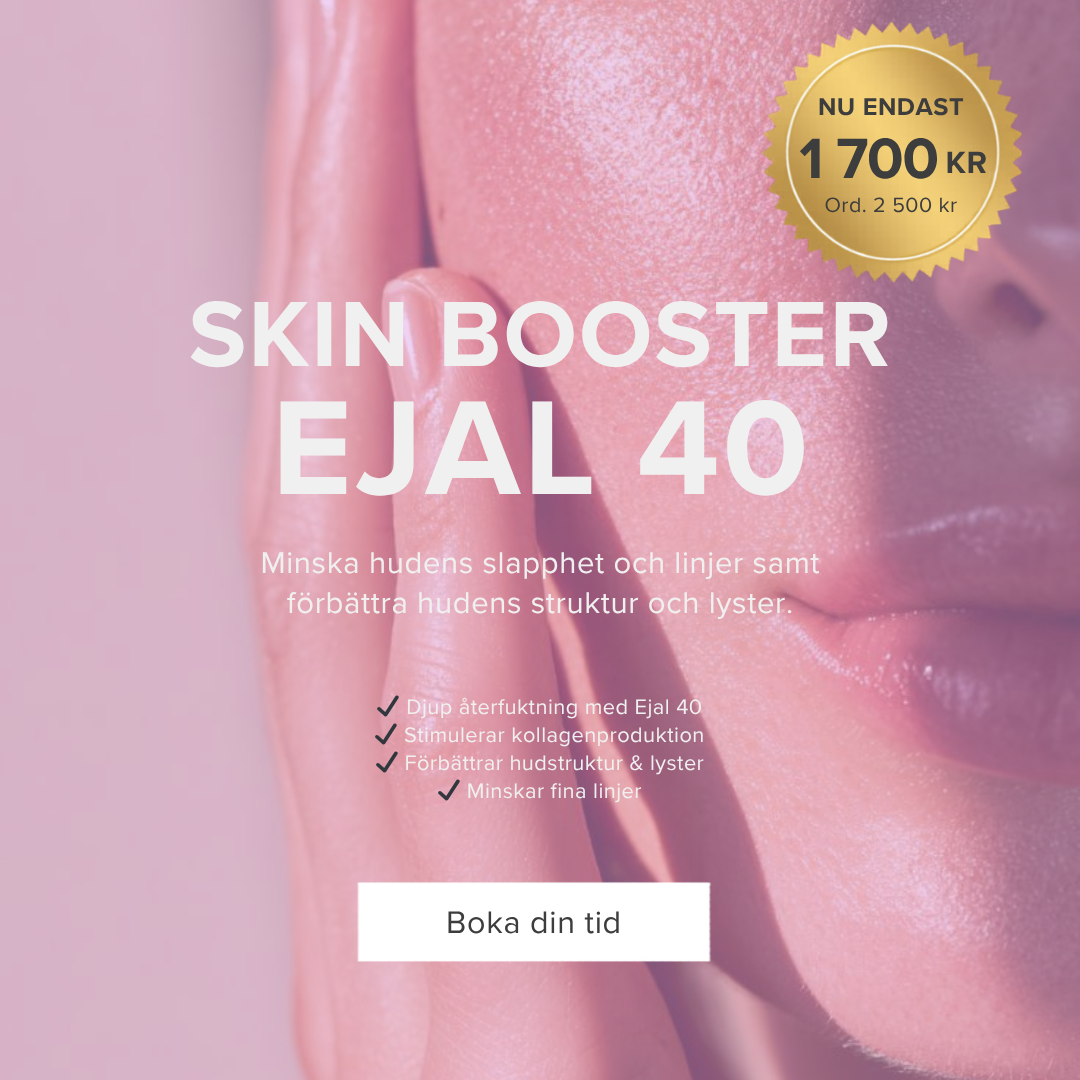 Lumaré Medical Aesthetics Facebook ad: Hud som strålar, Skinbooster gör underverk!