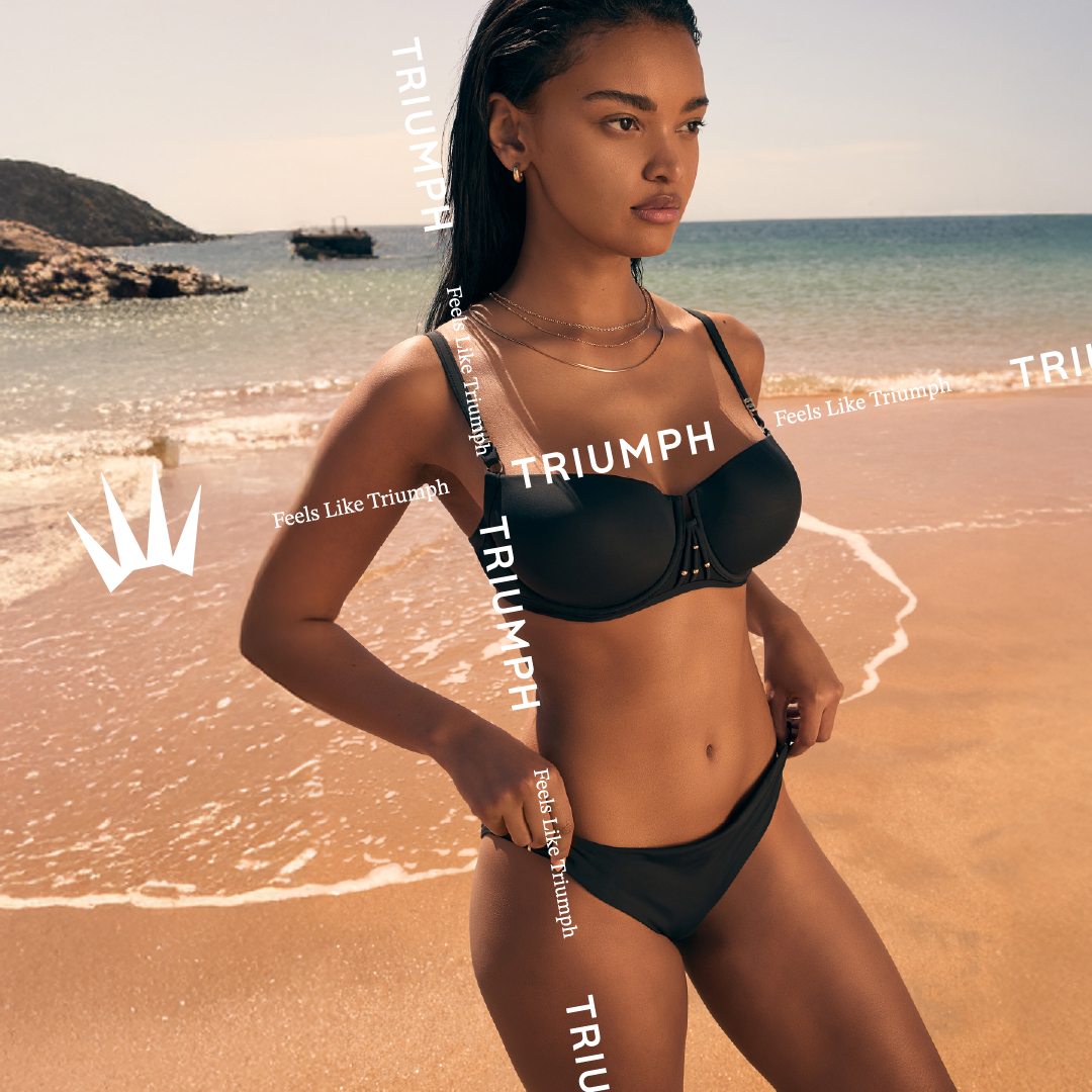 Triumph Facebook ad: Beach days, sunset vibes & Triumph Swimwear