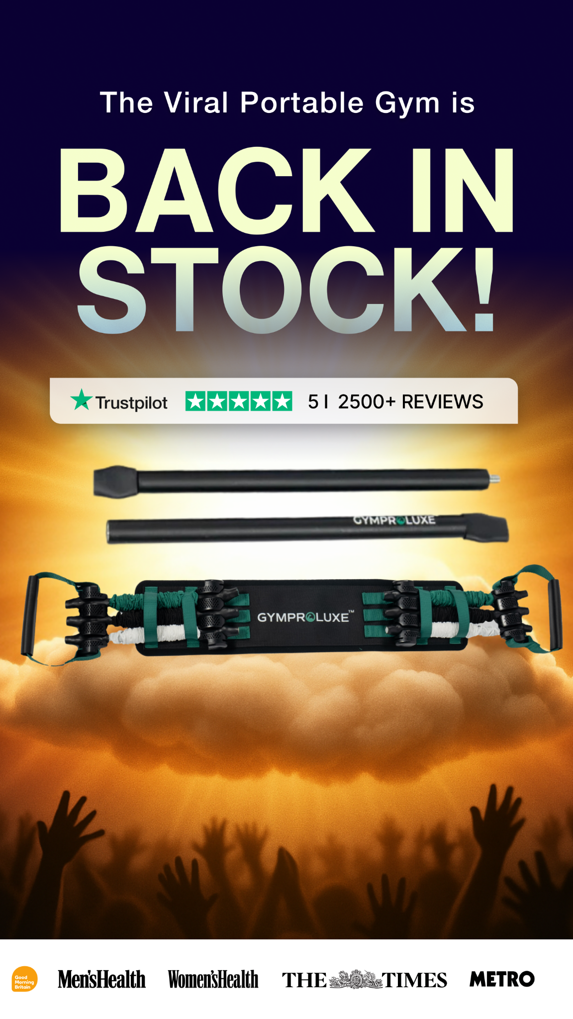 Gymproluxe Facebook ad: Over 100,000 users!