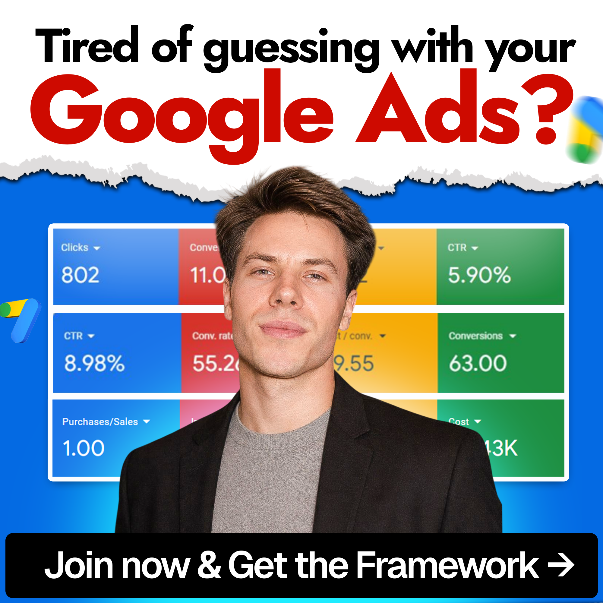 Brandon Ewing does Google Ads Facebook ad