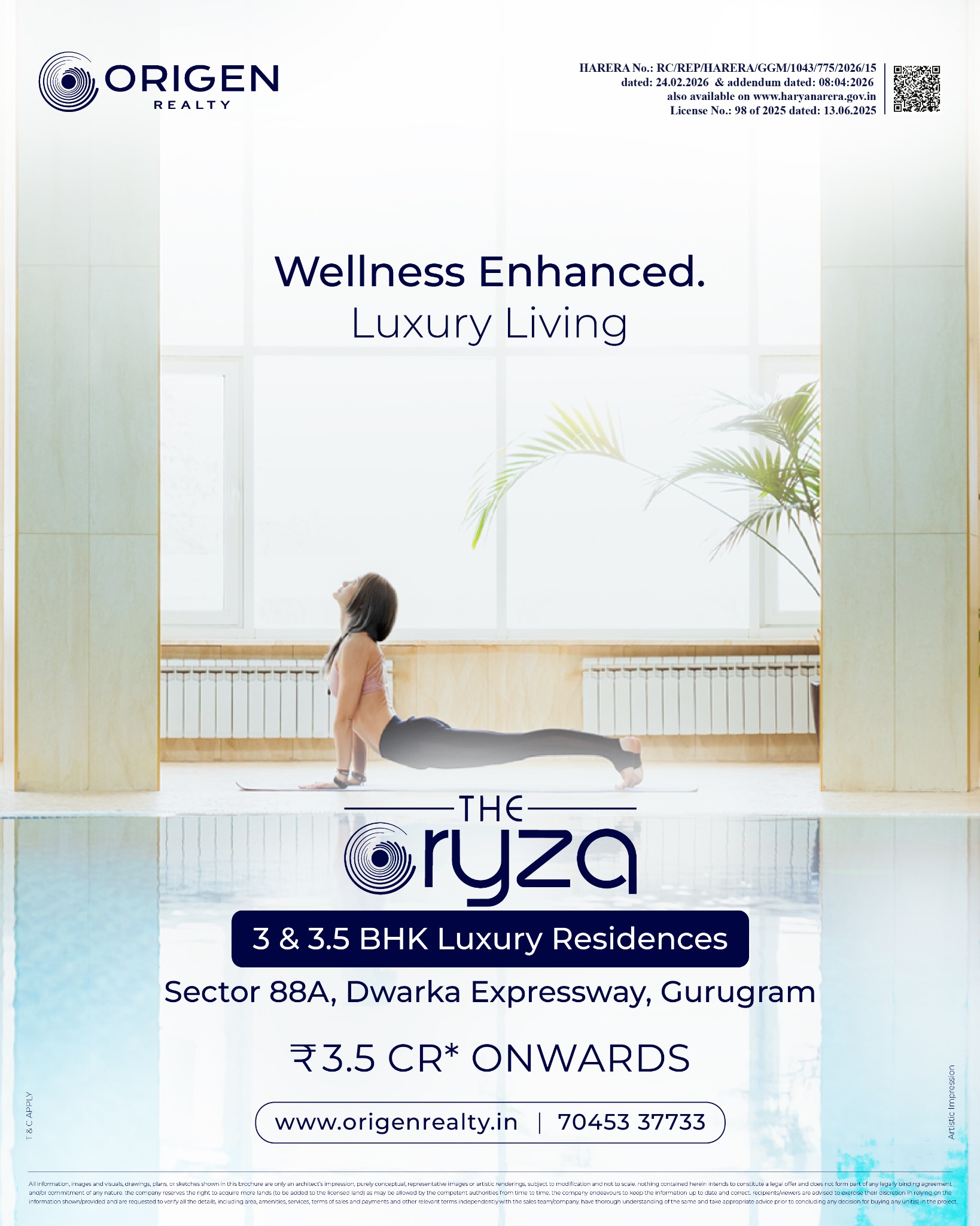 Origen Realty Facebook ad: The Oryza - 3 & 3.5 BHK in Sector 88A Gurugram