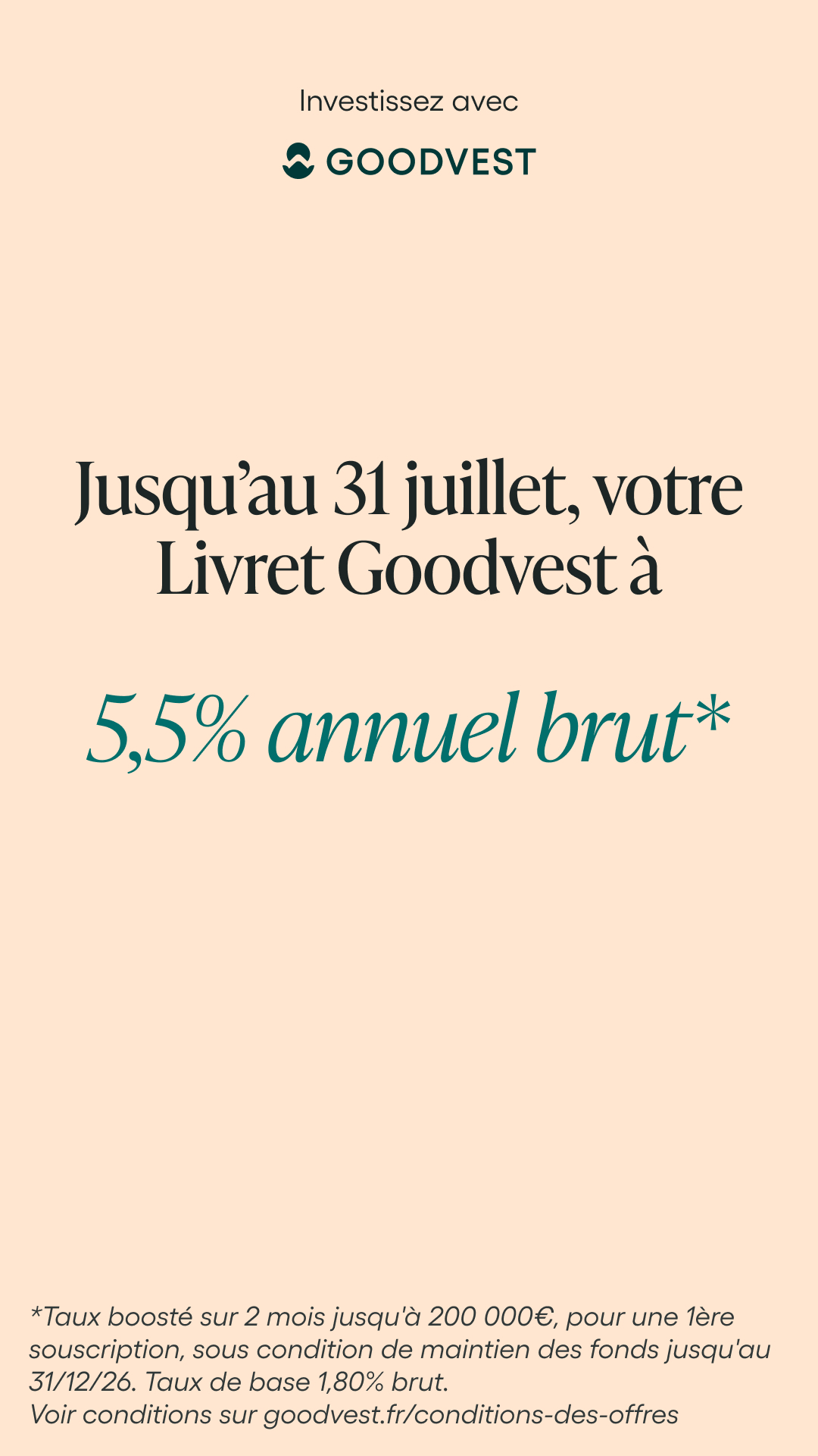 Goodvest Facebook ad from Jul 2, 2026