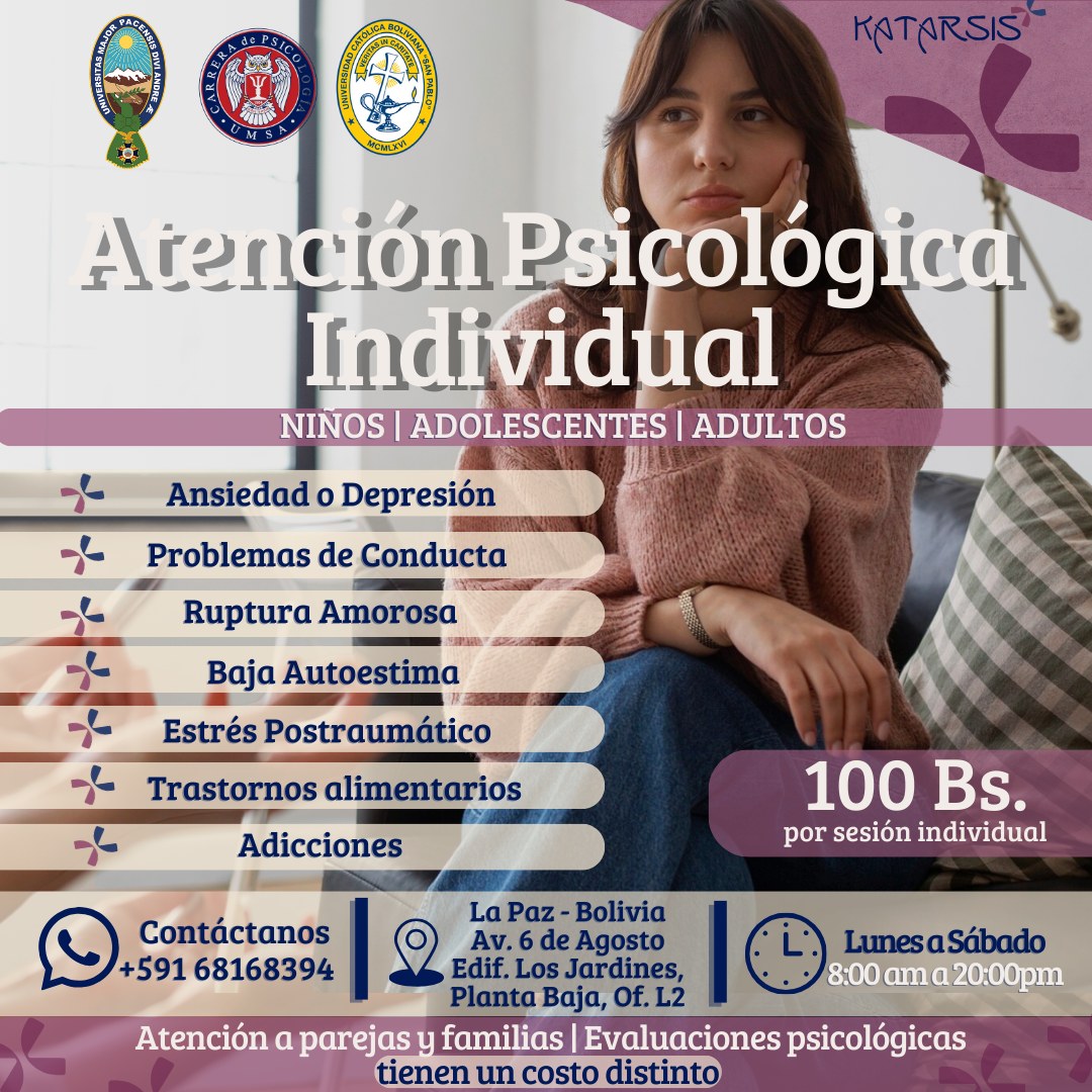 Consultorio Psicológico Katarsis Facebook ad: ¿Necesitas terapia psicológica en la ciudad de La…