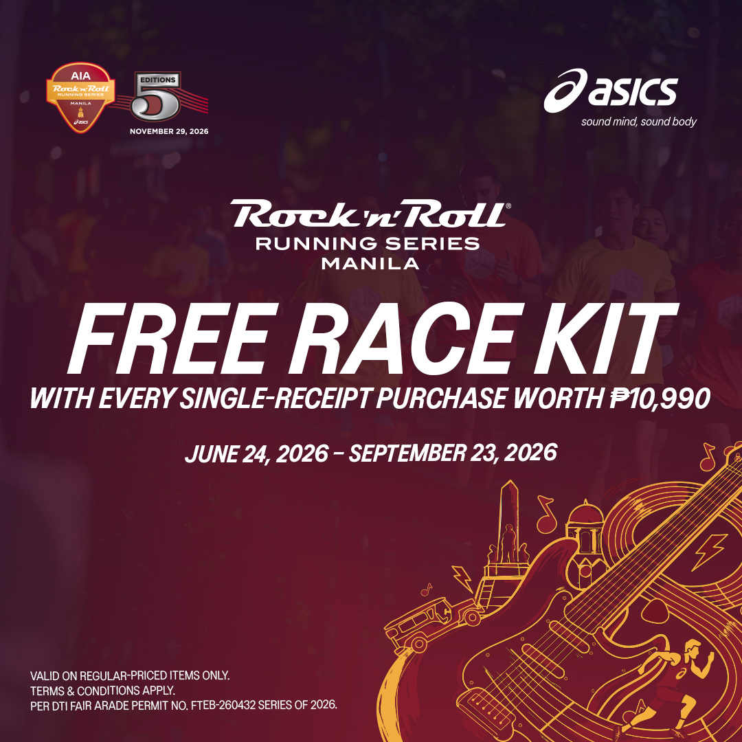 ASICS Facebook ad: Run with us.