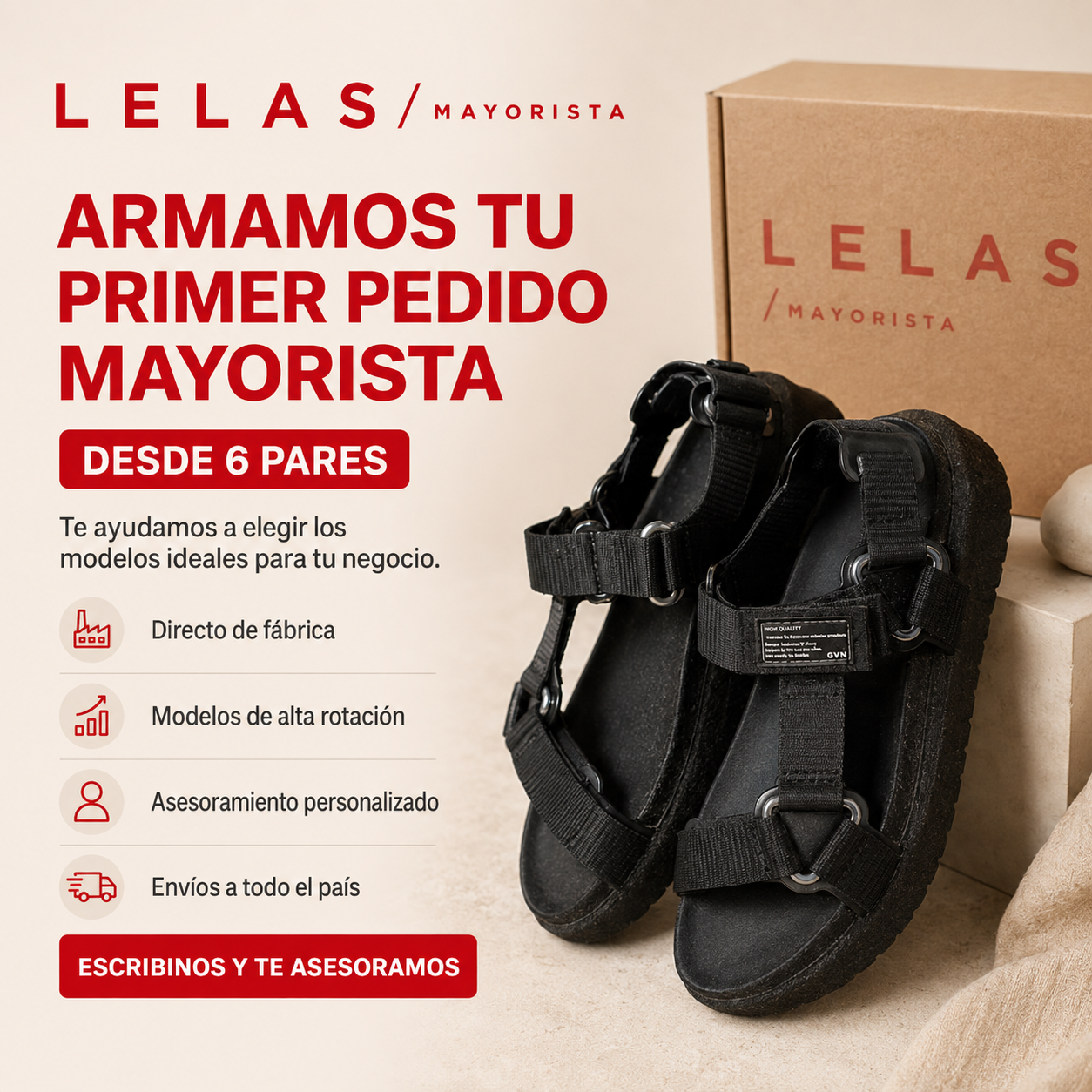 Lelas Shoes Facebook ad: ¿QUERÉS EMPRENDER? EMPEZÁ POR ACÁ