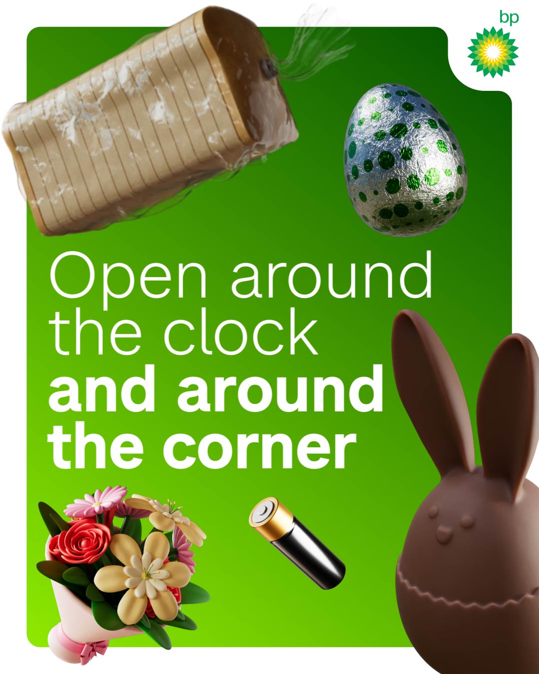 bp Facebook ad: Last-minute Easter essentials at bp