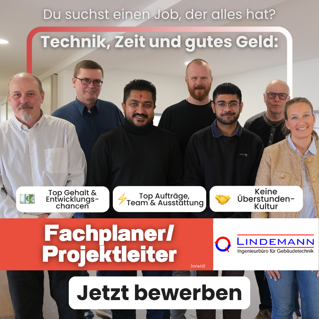Ing. Büro Uwe Lindemann GmbH Facebook ad: Fachplaner HLS (m/w/d) | Aus Hamburg & Umgebung gesucht |…