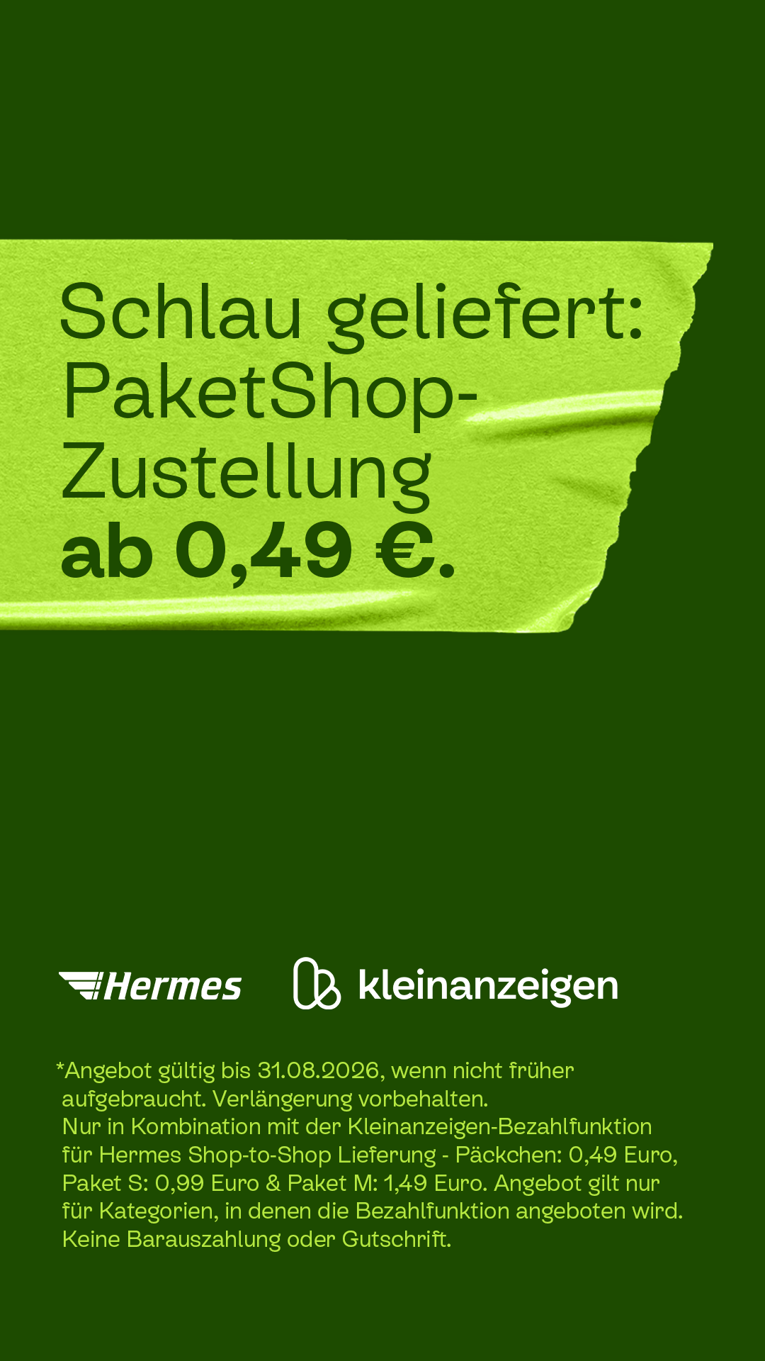 Kleinanzeigen Facebook ad from Aug 5, 2026