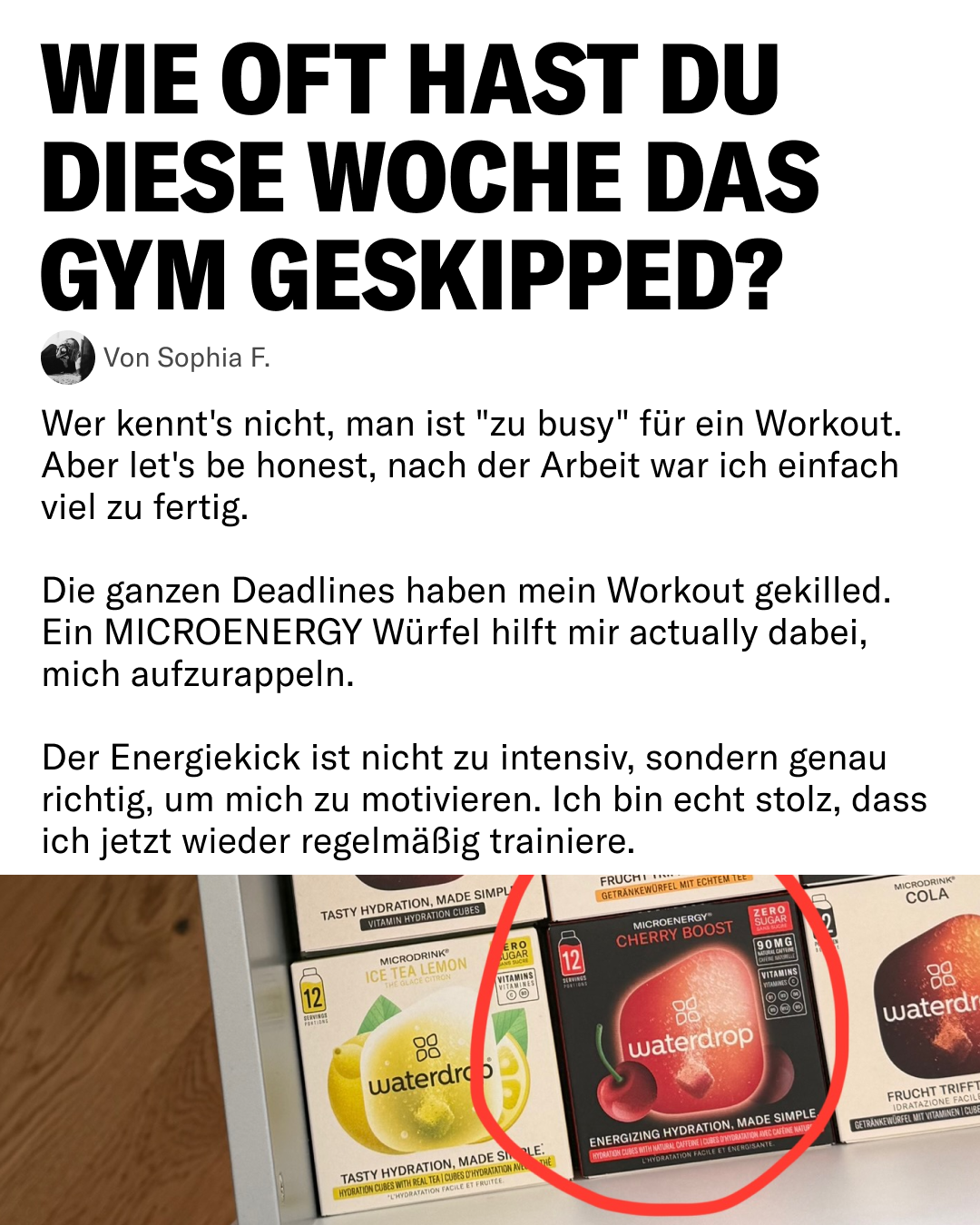 waterdrop Facebook ad
