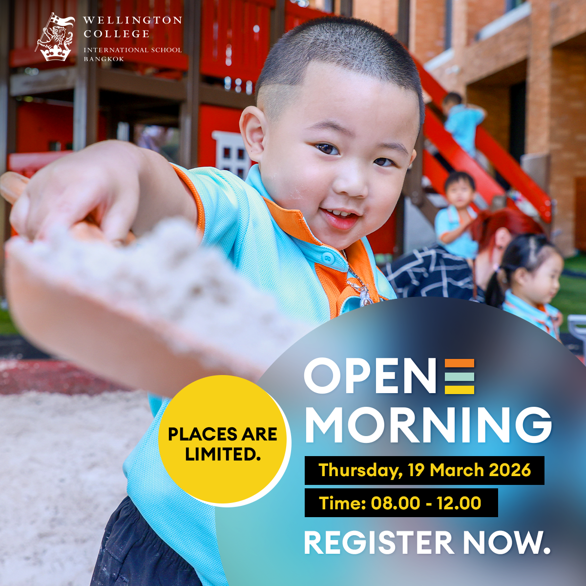 Wellington College International Bangkok Facebook ad: Visit the finest school in Bangkok