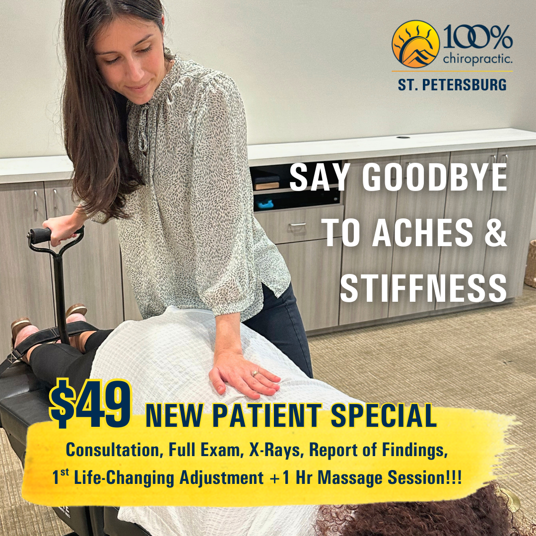 100% Chiropractic St. Petersburg, FL Facebook ad: New Patient Special Only $49!