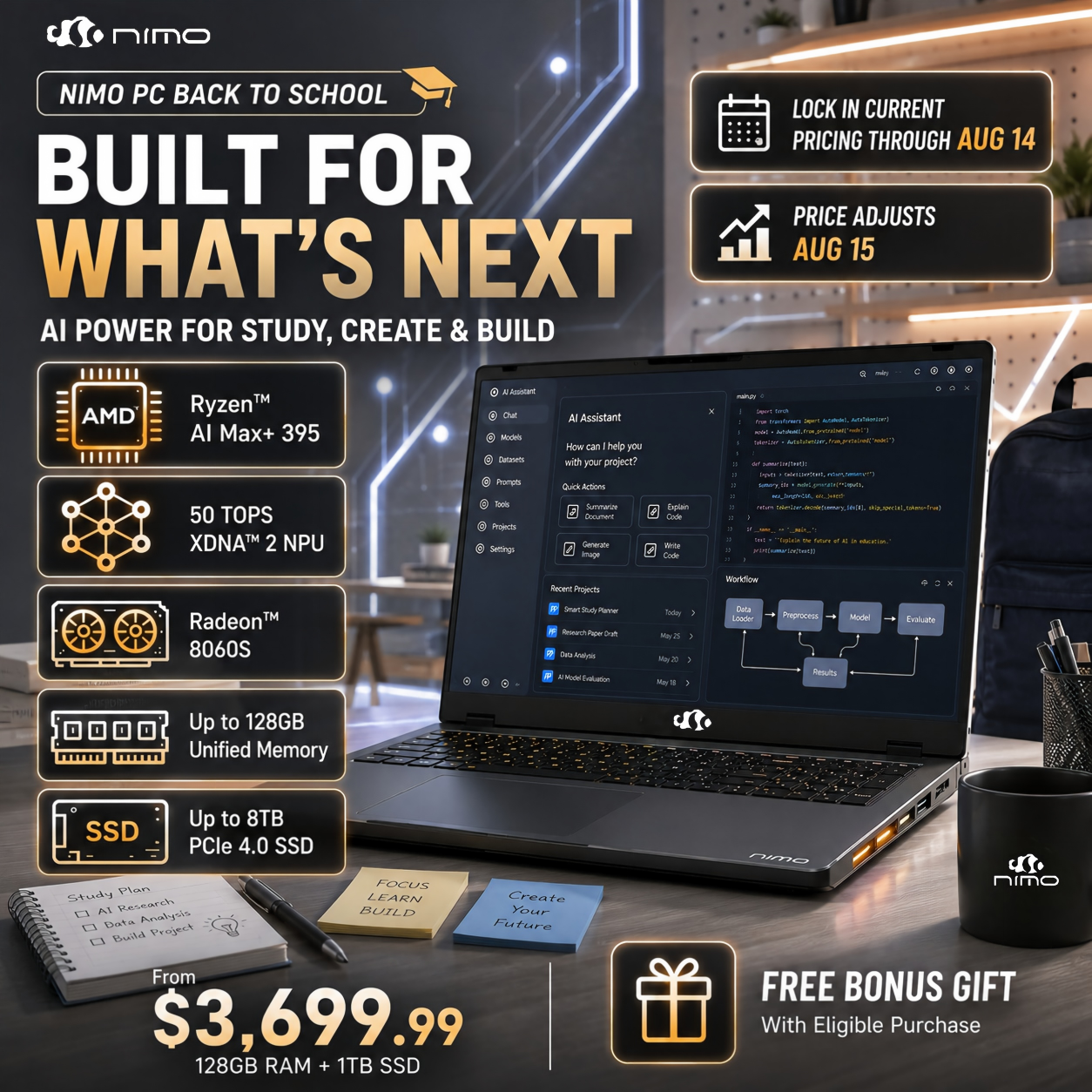 NIMO PC Facebook ad: Current AI 395 Pricing Won't Last